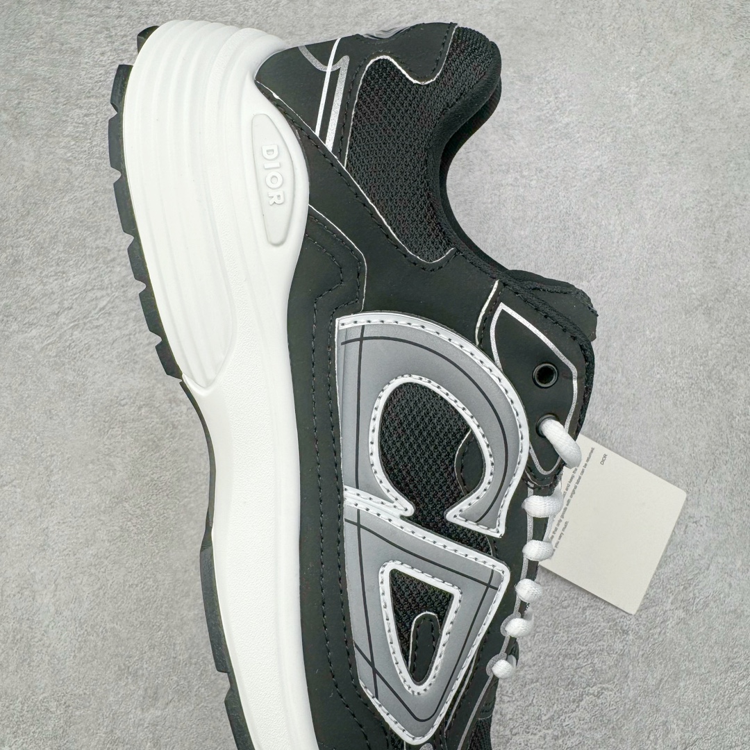 图片[6]-＃GD广顶 Dior B30 迪奥网眼织物低帮运动休闲鞋 原版开模 海淘专供品质同渠道货源 全套专柜原装配件 该款系列采用黑网色眼织物白和色科技料面精心制 作饰以反光“CD30”图形标志 外格轻盈的刻雕效果橡胶鞋搭底配标志性点的缀提升格调 内弹部力细节塑造想理的舒适穿着体验可与各休式闲造型配搭 彰显尚时现代的运风动范 正常尺码：39 40 41 42 43 44 45-选品中心