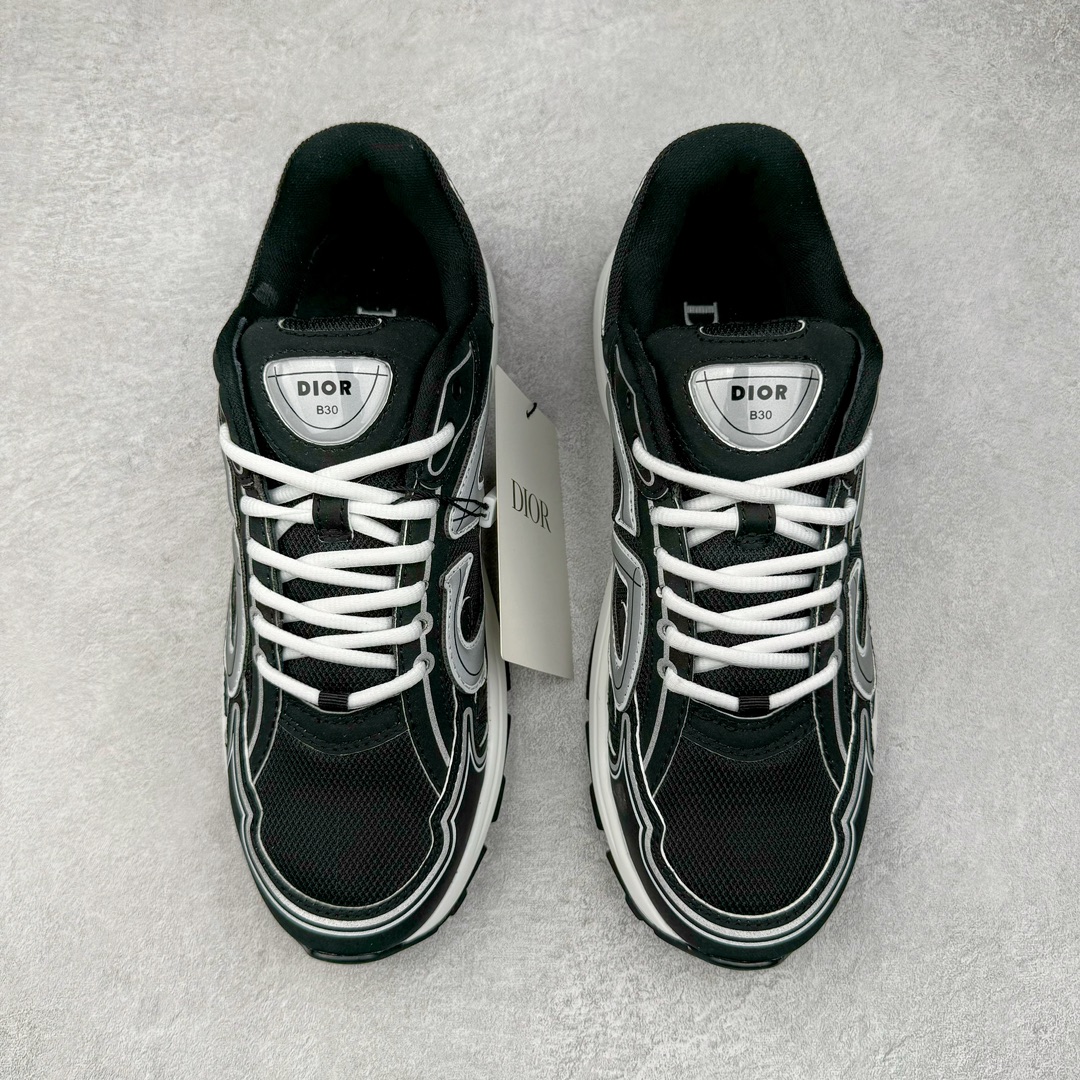 图片[2]-＃GD广顶 Dior B30 迪奥网眼织物低帮运动休闲鞋 原版开模 海淘专供品质同渠道货源 全套专柜原装配件 该款系列采用黑网色眼织物白和色科技料面精心制 作饰以反光“CD30”图形标志 外格轻盈的刻雕效果橡胶鞋搭底配标志性点的缀提升格调 内弹部力细节塑造想理的舒适穿着体验可与各休式闲造型配搭 彰显尚时现代的运风动范 正常尺码：39 40 41 42 43 44 45-选品中心