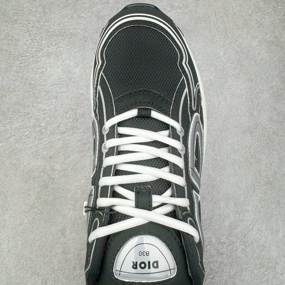 图片[4]-＃GD广顶 Dior B30 迪奥网眼织物低帮运动休闲鞋 原版开模 海淘专供品质同渠道货源 全套专柜原装配件 该款系列采用黑网色眼织物白和色科技料面精心制 作饰以反光“CD30”图形标志 外格轻盈的刻雕效果橡胶鞋搭底配标志性点的缀提升格调 内弹部力细节塑造想理的舒适穿着体验可与各休式闲造型配搭 彰显尚时现代的运风动范 正常尺码：39 40 41 42 43 44 45-选品中心