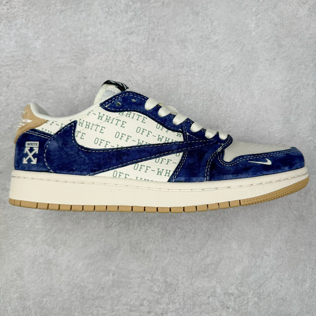 TS x Air Jordan AJ1 Low 倒钩低帮联名定制配色 SJ2086-110 原厂内置气垫魔块 A模大底 头层小牛皮 鞋舌AJ原厂专用牛津布+AJ专用反口珍珠布+原厂无杂质高弹内里海棉+特殊封边弹力鞋带 尺码：36 36.5 37.5 38 38.5 39 40 40.5 41 42 42.5 43 44 44.5 45 46 47.5-选品中心