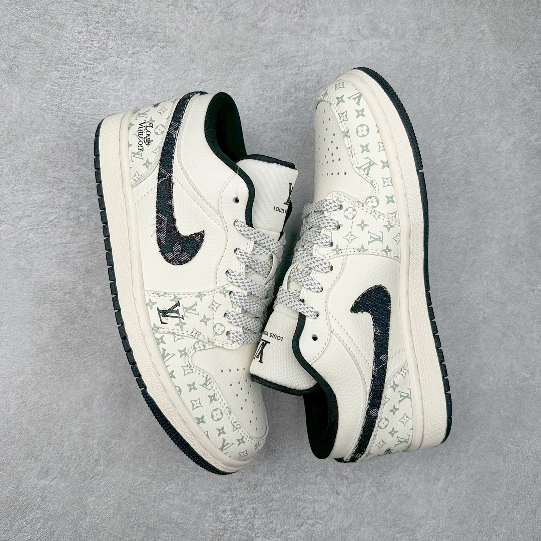 图片[3]-Air Jordan AJ1 Low 低帮系列定制配色 SJ9950-006 原厂内置气垫魔块 A模大底 头层小牛皮 鞋舌AJ原厂专用牛津布+AJ专用反口珍珠布+原厂无杂质高弹内里海棉+特殊封边弹力鞋带 尺码：36 36.5 37.5 38 38.5 39 40 40.5 41 42 42.5 43 44 44.5 45 46-选品中心