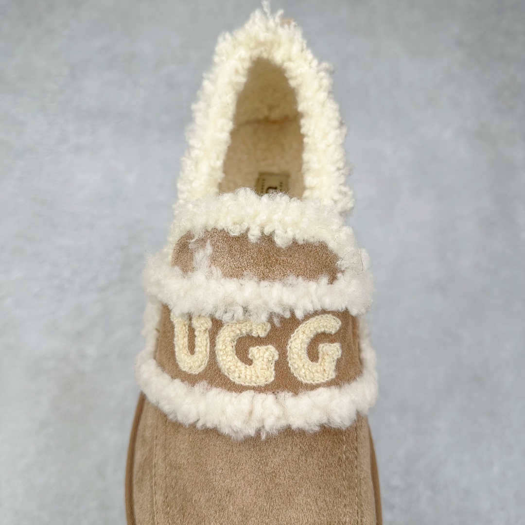 图片[5]-UGG Premium Chloe Fluffy Slippers 系列低帮时尚百搭舒适保暖休闲渔夫便鞋#升级原楦原纸版开发版型#采用TPU模压定型固色翻毛皮与羊毛厚绒鞋面材质#内嵌人造卷曲羊毛毛绒里衬和鞋垫,保暖锁热#选用17毫米UGGPURE™ 植入式羊毛里衬与可拆卸的UGGPURE™ 植入式羊毛鞋垫#Treadlite轻翼科技外底-优质的防滑,耐磨性,和良好的弹性 尺码：35-40-选品中心