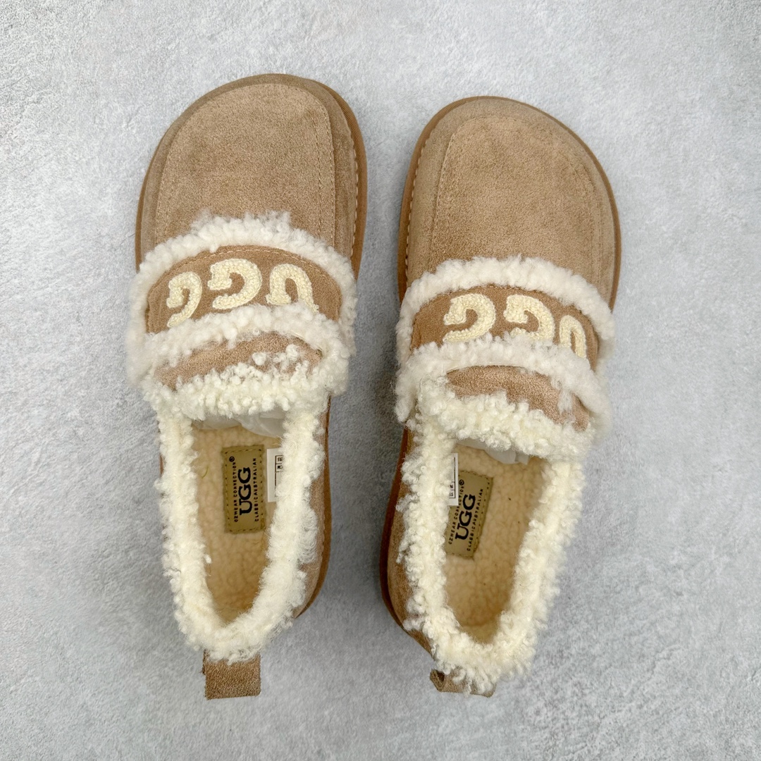 图片[3]-UGG Premium Chloe Fluffy Slippers 系列低帮时尚百搭舒适保暖休闲渔夫便鞋#升级原楦原纸版开发版型#采用TPU模压定型固色翻毛皮与羊毛厚绒鞋面材质#内嵌人造卷曲羊毛毛绒里衬和鞋垫,保暖锁热#选用17毫米UGGPURE™ 植入式羊毛里衬与可拆卸的UGGPURE™ 植入式羊毛鞋垫#Treadlite轻翼科技外底-优质的防滑,耐磨性,和良好的弹性 尺码：35-40-选品中心