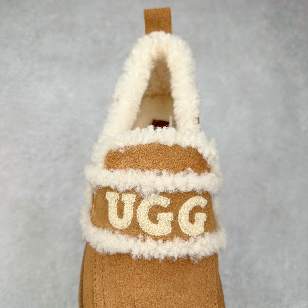 图片[5]-UGG Premium Chloe Fluffy Slippers 系列低帮时尚百搭舒适保暖休闲渔夫便鞋#升级原楦原纸版开发版型#采用TPU模压定型固色翻毛皮与羊毛厚绒鞋面材质#内嵌人造卷曲羊毛毛绒里衬和鞋垫,保暖锁热#选用17毫米UGGPURE™ 植入式羊毛里衬与可拆卸的UGGPURE™ 植入式羊毛鞋垫#Treadlite轻翼科技外底-优质的防滑,耐磨性,和良好的弹性 尺码：35-40-选品中心