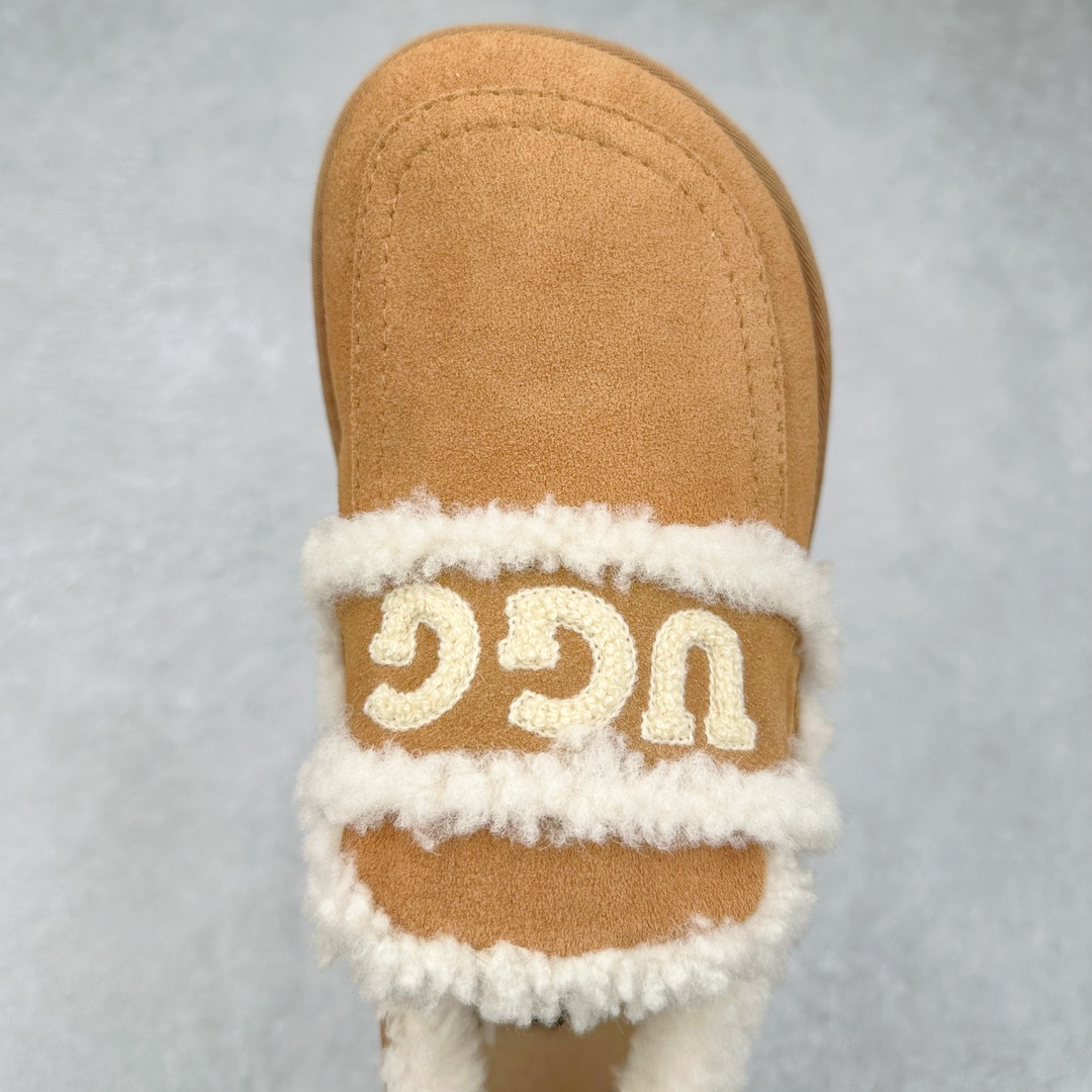 图片[4]-UGG Premium Chloe Fluffy Slippers 系列低帮时尚百搭舒适保暖休闲渔夫便鞋#升级原楦原纸版开发版型#采用TPU模压定型固色翻毛皮与羊毛厚绒鞋面材质#内嵌人造卷曲羊毛毛绒里衬和鞋垫,保暖锁热#选用17毫米UGGPURE™ 植入式羊毛里衬与可拆卸的UGGPURE™ 植入式羊毛鞋垫#Treadlite轻翼科技外底-优质的防滑,耐磨性,和良好的弹性 尺码：35-40-选品中心