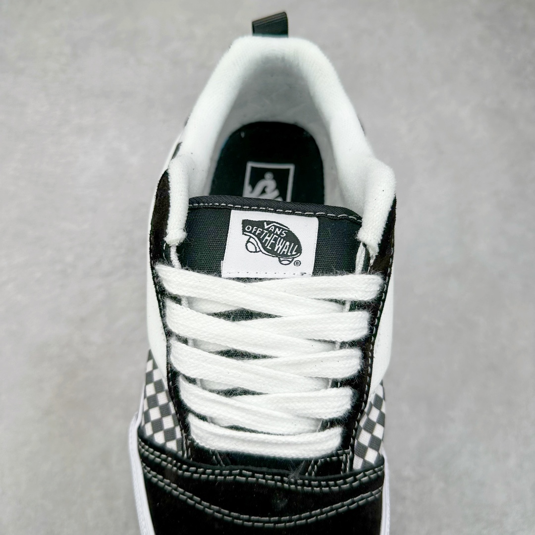 图片[5]-Vans Knu Skool 黑白棋盘格拼接 官方新配色 肥胖版立体大Logo 加厚鞋舌 低帮复古休闲硫化面包鞋 尺码：35 36 36.5 37 38 38.5 39 40 40.5 41 42 42.5 43 44 45 工艺：硫化1：1（重量1：1、真标、原钢印、材质标、鞋型标、合格证）-选品中心