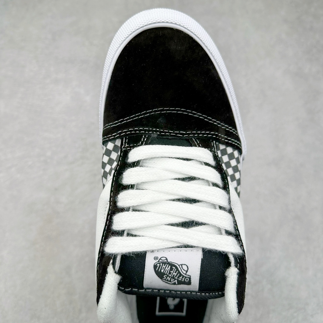图片[4]-Vans Knu Skool 黑白棋盘格拼接 官方新配色 肥胖版立体大Logo 加厚鞋舌 低帮复古休闲硫化面包鞋 尺码：35 36 36.5 37 38 38.5 39 40 40.5 41 42 42.5 43 44 45 工艺：硫化1：1（重量1：1、真标、原钢印、材质标、鞋型标、合格证）-选品中心