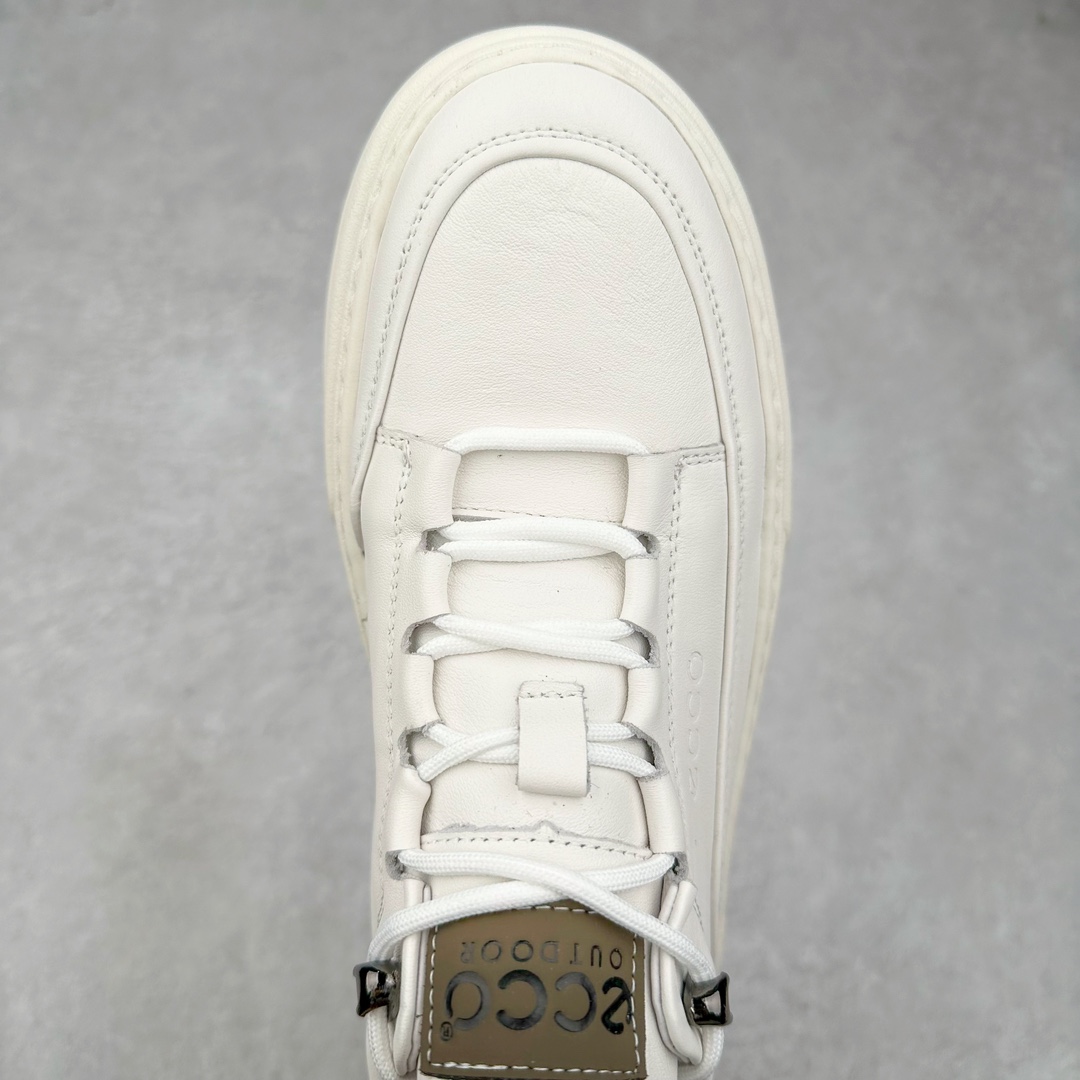 图片[4]-Ecco爱步潮流男鞋2024时尚街头 潮搭休闲鞋 男款百搭板鞋 街头系列 工艺牛皮鞋面 挺阔有型纹理清晰 柔韧耐穿 功能性鞋扣让系带更加贴合脚型 自由调节松紧，方便快捷 个性后鞋尾 凸显潮流新元素PU橡胶大底 柔韧耐穿防滑 助力日常舒适穿行 尺码：38 39 40 41 42 43 44 （皮鞋码）-选品中心