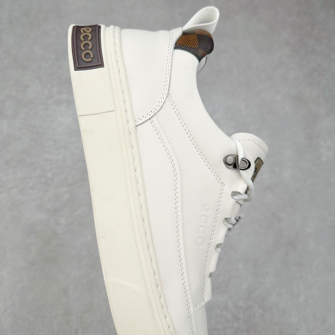 图片[6]-Ecco爱步潮流男鞋2024时尚街头 潮搭休闲鞋 男款百搭板鞋 街头系列 工艺牛皮鞋面 挺阔有型纹理清晰 柔韧耐穿 功能性鞋扣让系带更加贴合脚型 自由调节松紧，方便快捷 个性后鞋尾 凸显潮流新元素PU橡胶大底 柔韧耐穿防滑 助力日常舒适穿行 尺码：38 39 40 41 42 43 44 （皮鞋码）-选品中心