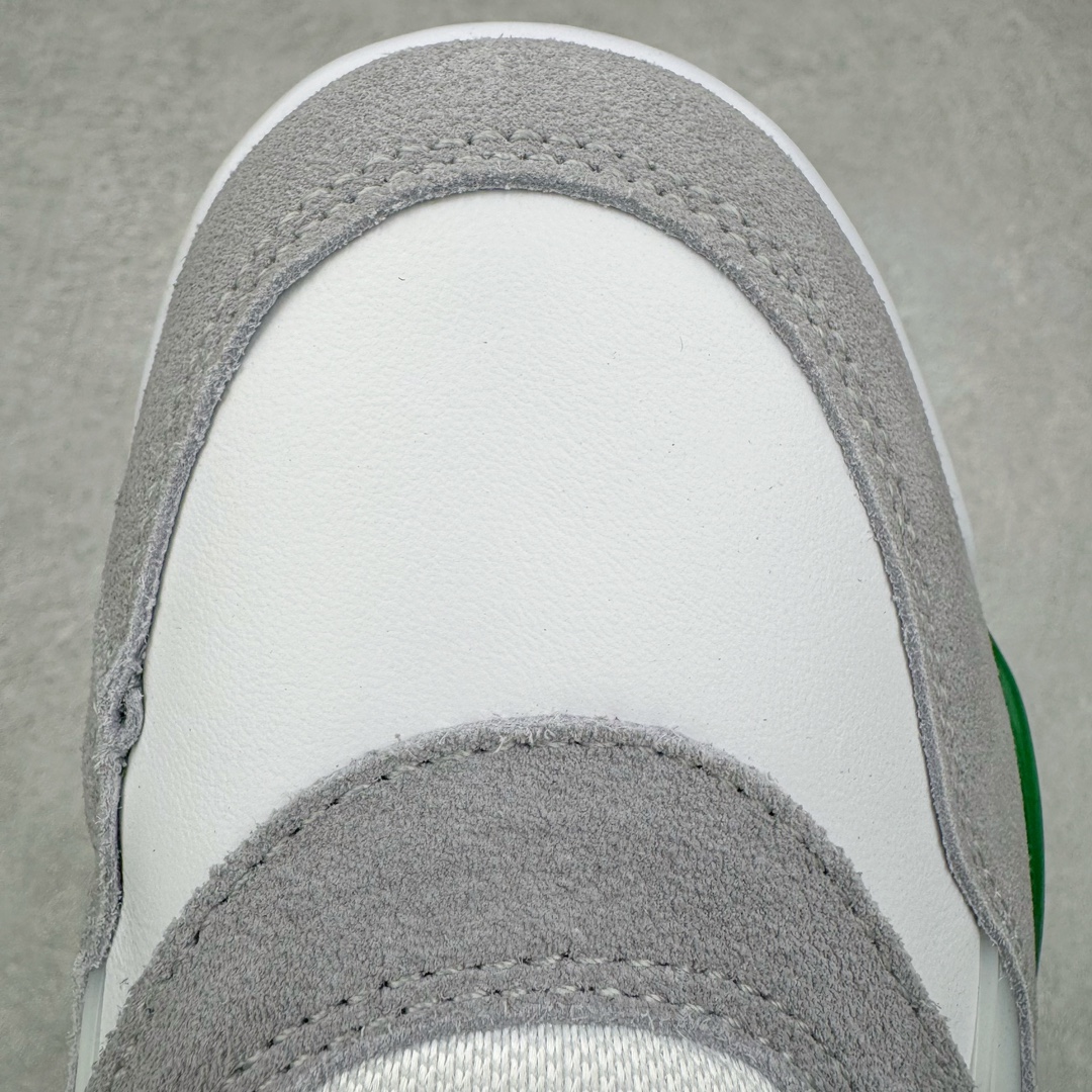 图片[15]-＃KZ纯原 Air Jordan AJ4 RM 重制版低帮复古篮球鞋 白绿绿松石 FQ7939-103 亲自操刀耗时半年巨作 全套原纸板楦头开发 确保原汁原味 完美呈现版型 一比一鞋头弧度高度鞋身弧度 原厂TPU 正确内里网布 菱角分明不变形无多余毛边 柔软性质感一致于原鞋 原厂织唛标 原厂飞人电绣工艺 尾指中部跳三针 独家绑鞋带手法 印刷中底布 四线拉帮 米色美纹纸贴合固定 进口港宝加持 后跟自然饱满 全鞋荧光划线卡点 追求极致完美 每一双都是工艺品 多重QC质检 超越公司货的品控标准 实实在在的免检产品 采用了低帮的设计 并保留了众多AJ4的经典元素 鞋身以皮革、麂皮材质拼接打造 AJ4经典的TPU材质延伸至后跟 增强鞋款稳定性 而鞋身侧面的网格设计则被取消 尾部的NIKE AIR标志也得到保留 并同时带有飞人logo 中底部分同样搭载了可视AIR气垫 鞋底采用米白色中底和外底呈现 为整个设计收尾 尺码：36 36.5 37.5 38 38.5 39 40 40.5 41 42 42.5 43 44 44.5 45 46 47.5-选品中心