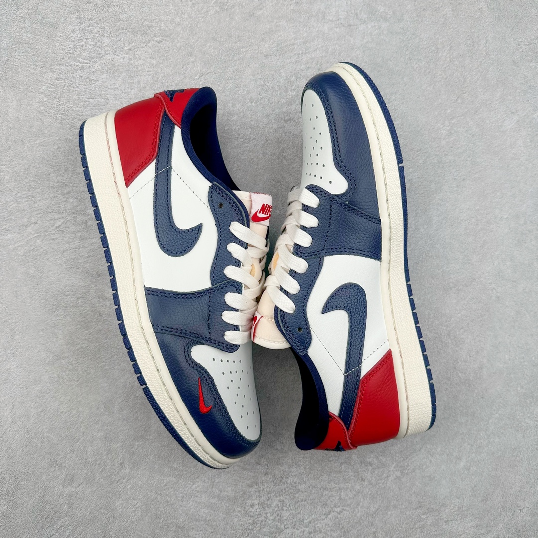 图片[3]-＃DT纯原 Air Jordan AJ1 Retro Low OG 低帮 白蓝红 HQ2993-100 外贸特供 原楦原纸板开发 极致一眼正品既视感 原厂皮料 原厂拉帮工艺 全部采用原厂电脑车 针距 边距完全同步原鞋 特供皮料一致原鞋 鞋面清洁度最高QC检验标准 控制溢胶 飞翼3D高频深度立体 鞋盒、防尘纸 均采购来自原厂 尺码：36 36.5 37.5 38 38.5 39 40 40.5 41 42 42.5 43 44 44.5 45 46 47.5-选品中心