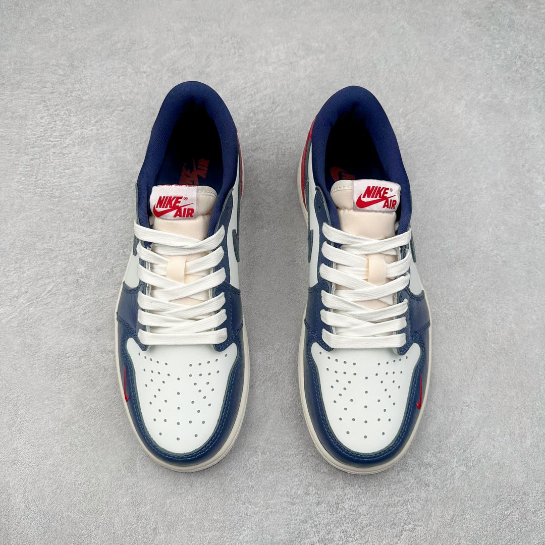 图片[2]-＃DT纯原 Air Jordan AJ1 Retro Low OG 低帮 白蓝红 HQ2993-100 外贸特供 原楦原纸板开发 极致一眼正品既视感 原厂皮料 原厂拉帮工艺 全部采用原厂电脑车 针距 边距完全同步原鞋 特供皮料一致原鞋 鞋面清洁度最高QC检验标准 控制溢胶 飞翼3D高频深度立体 鞋盒、防尘纸 均采购来自原厂 尺码：36 36.5 37.5 38 38.5 39 40 40.5 41 42 42.5 43 44 44.5 45 46 47.5-选品中心