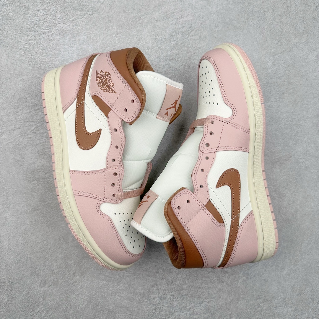 图片[3]-＃DT纯原 Air Jordan AJ1 Mid 中帮 粉棕 BQ6472-620 终端优势供应 市面中低帮最具代表性版本没有之一 口碑大厂出品 品控大底版型不断改良更新 全套原纸板楦头开发 确保原汁原味 完美呈现版型 完美零毛边处理 原厂内置全掌气垫 价格定位良心 平台专用代工流水线出品 一眼公司既视感 拿到手的一瞬间就与众不同 碾压市面所有版本 全部原鞋开发 每一个配色都会采购原鞋确认细节 打破市面看图做货无好货之说 尺码：35.5 36 36.5 37.5 38 38.5 39 40-选品中心