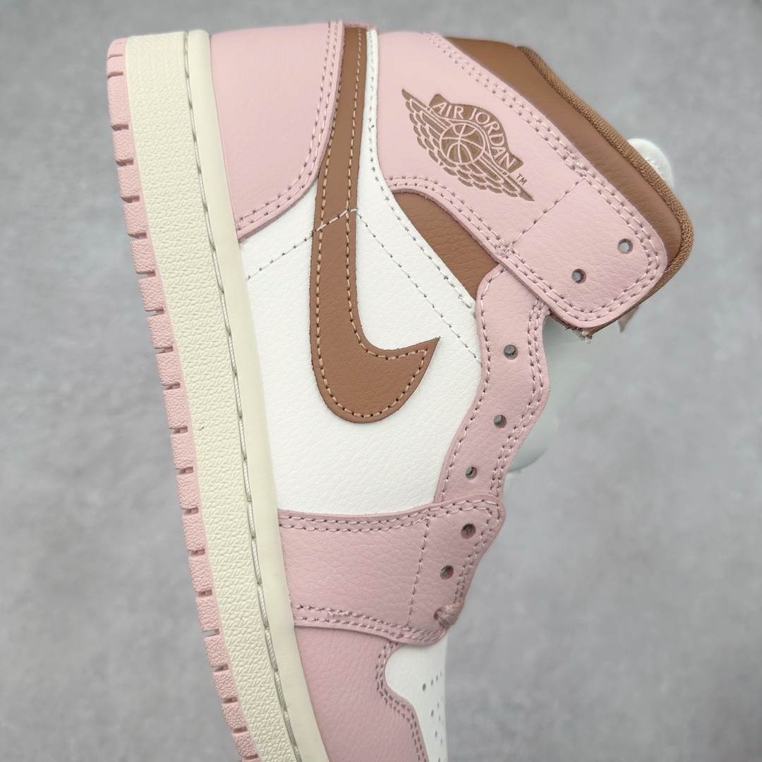 图片[6]-＃DT纯原 Air Jordan AJ1 Mid 中帮 粉棕 BQ6472-620 终端优势供应 市面中低帮最具代表性版本没有之一 口碑大厂出品 品控大底版型不断改良更新 全套原纸板楦头开发 确保原汁原味 完美呈现版型 完美零毛边处理 原厂内置全掌气垫 价格定位良心 平台专用代工流水线出品 一眼公司既视感 拿到手的一瞬间就与众不同 碾压市面所有版本 全部原鞋开发 每一个配色都会采购原鞋确认细节 打破市面看图做货无好货之说 尺码：35.5 36 36.5 37.5 38 38.5 39 40-选品中心