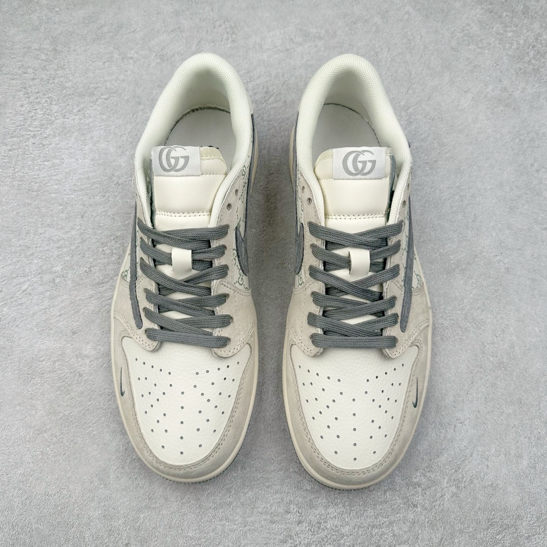 图片[2]-TS x Air Jordan AJ1 Low 倒钩低帮联名定制配色 SJ2068-111 原厂内置气垫魔块 A模大底 头层小牛皮 鞋舌AJ原厂专用牛津布+AJ专用反口珍珠布+原厂无杂质高弹内里海棉+特殊封边弹力鞋带 尺码：36 36.5 37.5 38 38.5 39 40 40.5 41 42 42.5 43 44 44.5 45 46 47.5-选品中心