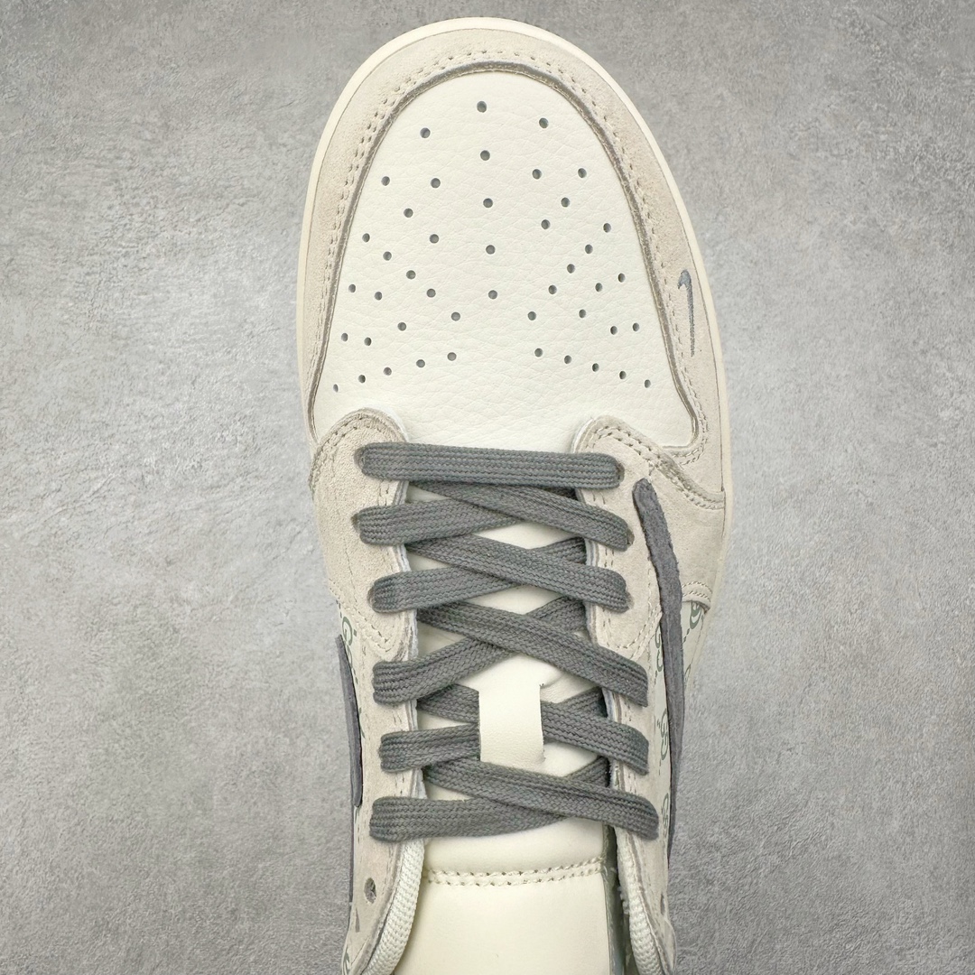 图片[4]-TS x Air Jordan AJ1 Low 倒钩低帮联名定制配色 SJ2068-111 原厂内置气垫魔块 A模大底 头层小牛皮 鞋舌AJ原厂专用牛津布+AJ专用反口珍珠布+原厂无杂质高弹内里海棉+特殊封边弹力鞋带 尺码：36 36.5 37.5 38 38.5 39 40 40.5 41 42 42.5 43 44 44.5 45 46 47.5-选品中心