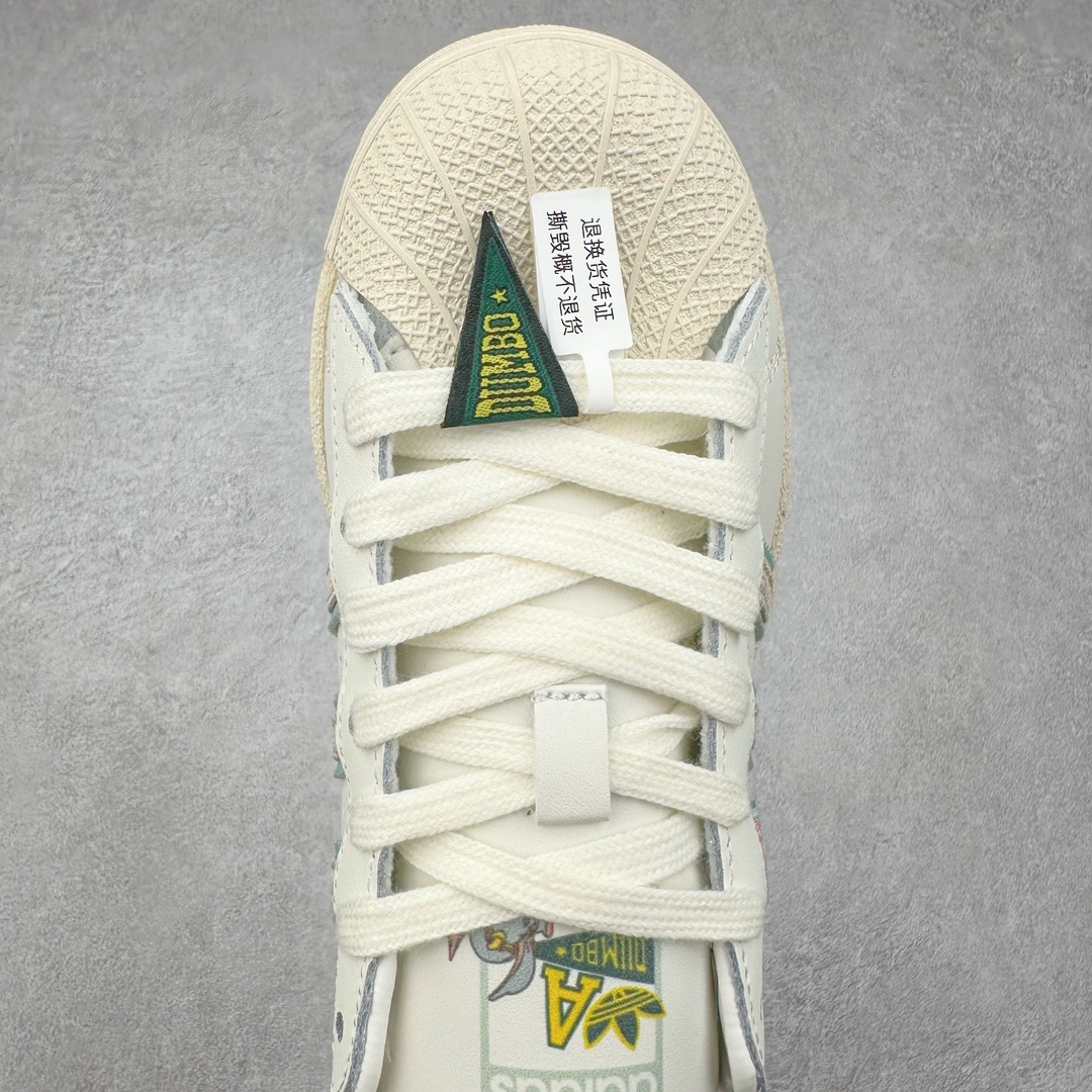 图片[4]-＃H11纯原福利 AD Originals Superstar 经典复古贝壳头板鞋 诞生于1969年 是第一双将全皮面鞋 身与橡胶鞋头结合在一起的低帮篮球鞋 Superstar最开始 是作为高帮篮球鞋Pro Model的低帮版本而出现的 但因为其独特和醒目的橡胶鞋头造型而让大家熟知 被大家形象地称为\\\”shelltoe\\\”贝壳头 在70年代的美国职业篮球场上 接近3/4的NBA球员都将这双Superstar作为场上用鞋 80年代之后 经过不断的改良和发展 Superstar逐渐成为横跨时装、音乐、街头文化、休闲和运动等各大领域的时尚潮鞋 尺码：35.5 36 36.5 37 38 38.5 39 40 40.5 41 42 42.5 43 44 44.5 45-选品中心