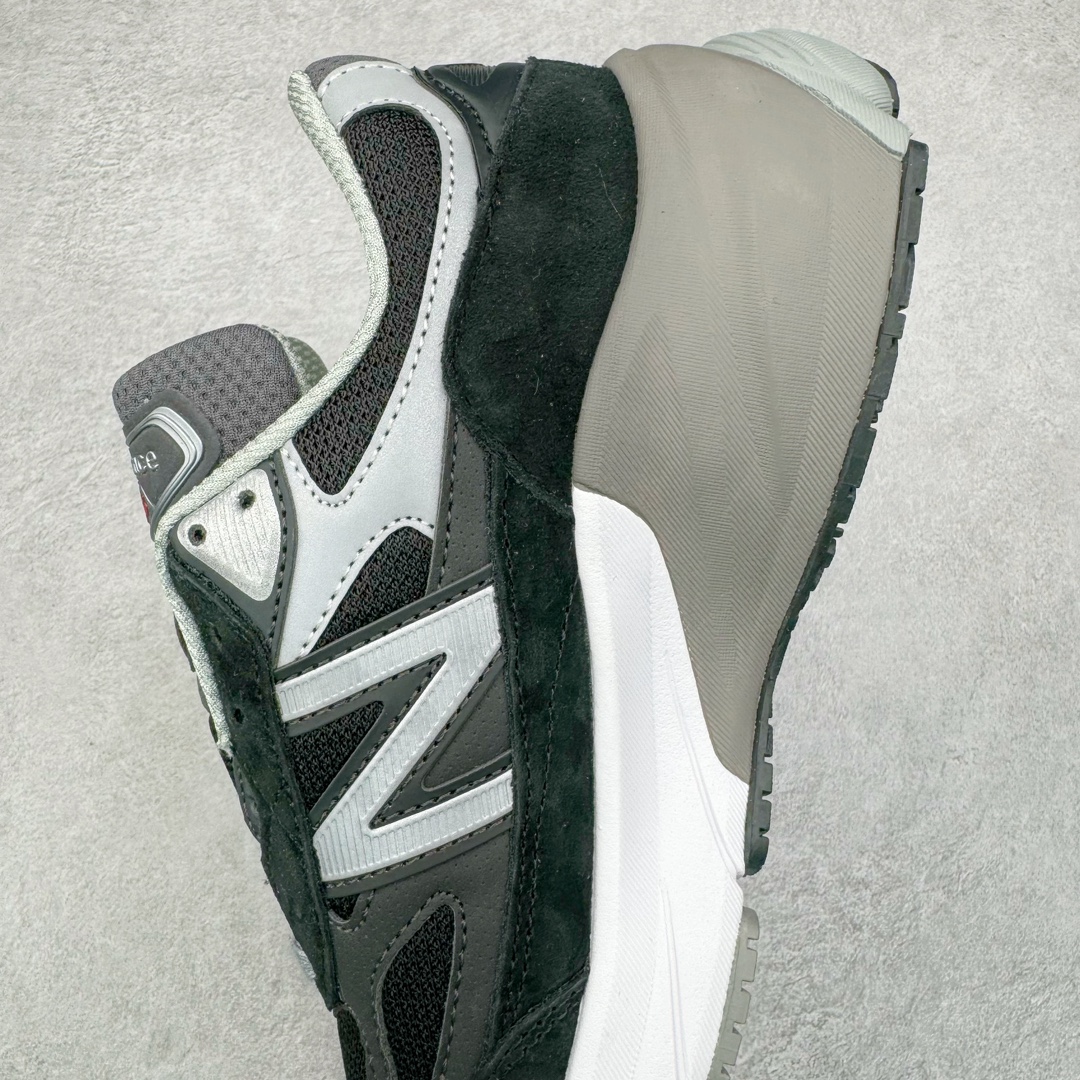 图片[7]-＃M纯原 New Balance M990BK6 新百伦NB990V6 黑灰 第六代总统复古慢跑鞋 正确3M反光细节 原楦原纸版开发 正确6层组合底模精密开发 后跟透明TPU水晶装饰条稳固 沿用了引以为傲的跑鞋手工技艺 采用猪皮绒面并包裹局部透气网面的鞋身设计 菱网鞋舌上刻有New Balance USA 鞋面依旧身着经典的大热之灰 彰显了其高端的品质身份 尺码：36 37 37.5 38 38.5 39 40 40.5 41.5 42 42.5 43 44 44.5 45 46.5-选品中心