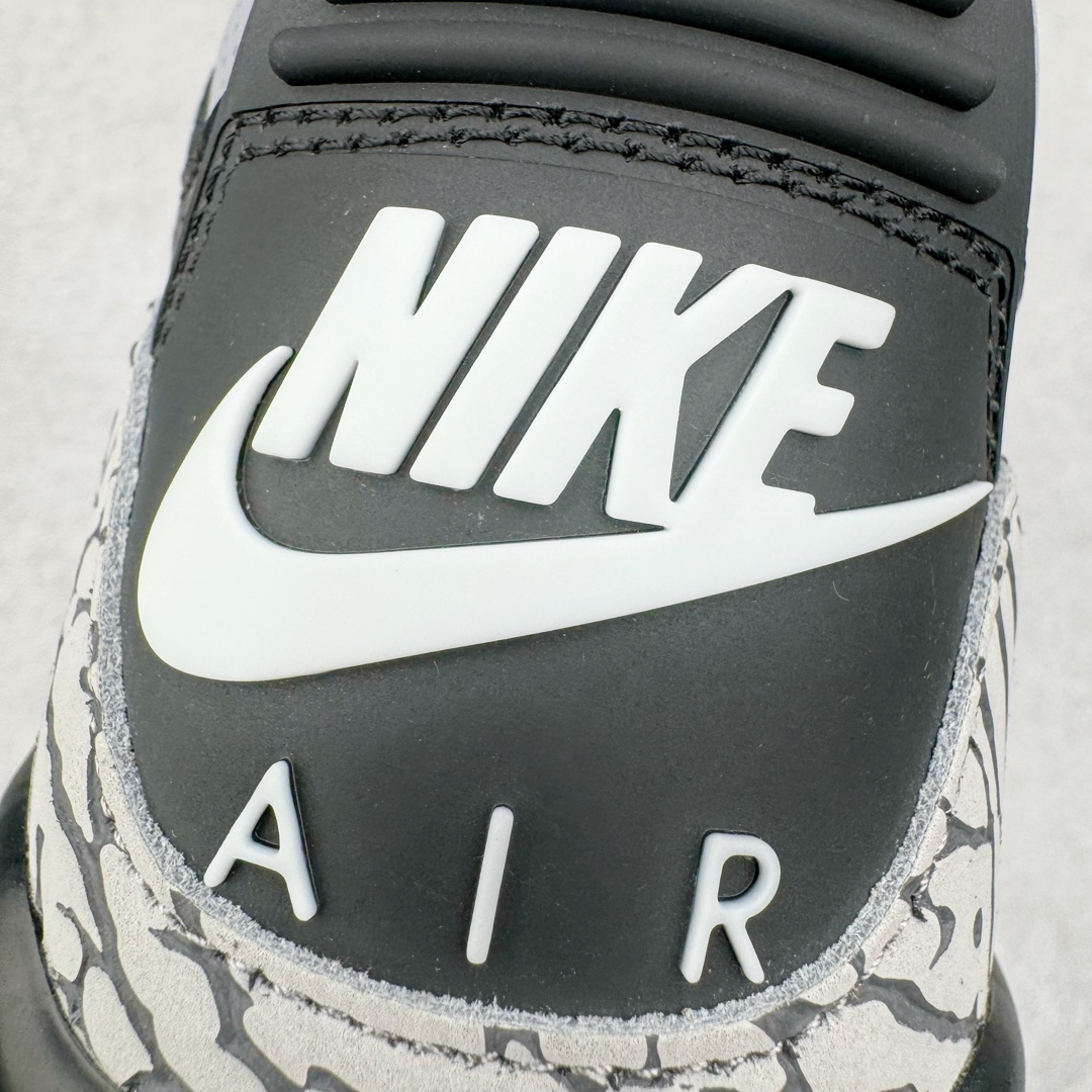 图片[14]-＃KZ神版 Air Jordan AJ3 Retro 复刻黑水泥 DN3707-010 独家外贸特供尺码含45.5 48.5 国内外口碑最好最推荐的产品 市场中端王者 亲自操刀耗时半年巨作 全套原纸板楦头开发 原厂大底磨具加持立体防滑纹理 原装可视Air Sole气垫 原汁原味最完美的三代版型 唯一正确鞋头趴度弧度高度鞋身腰线 此版本只针对中端市场 皮料材质有所更替 其他数据细节工艺流程均保持一致 绝不口嗨 细节品控鞋型随意秒杀市面3XX 4XX 原厂TPU后跟饰片 正确内里反口里网布 皮料菱角分明不变形无多余毛边 正确手工大底描漆拉丝 市场唯一原厂鞋扣模具 原厂织唛标 原厂飞人电绣工艺 尾指中部跳三针 独家绑鞋带手法 印刷中底布 四线拉帮 米色美纹纸贴合固定 进口港宝加持 后跟自然饱满 全鞋荧光划线卡点 追求极致完美 每一双都是工艺品 多重QC质检 超越公司货的品控标准 实实在在的免检产品 尺码：40 40.5 41 42 42.5 43 44 44.5 45 45.5 46 47.5 48.5-选品中心