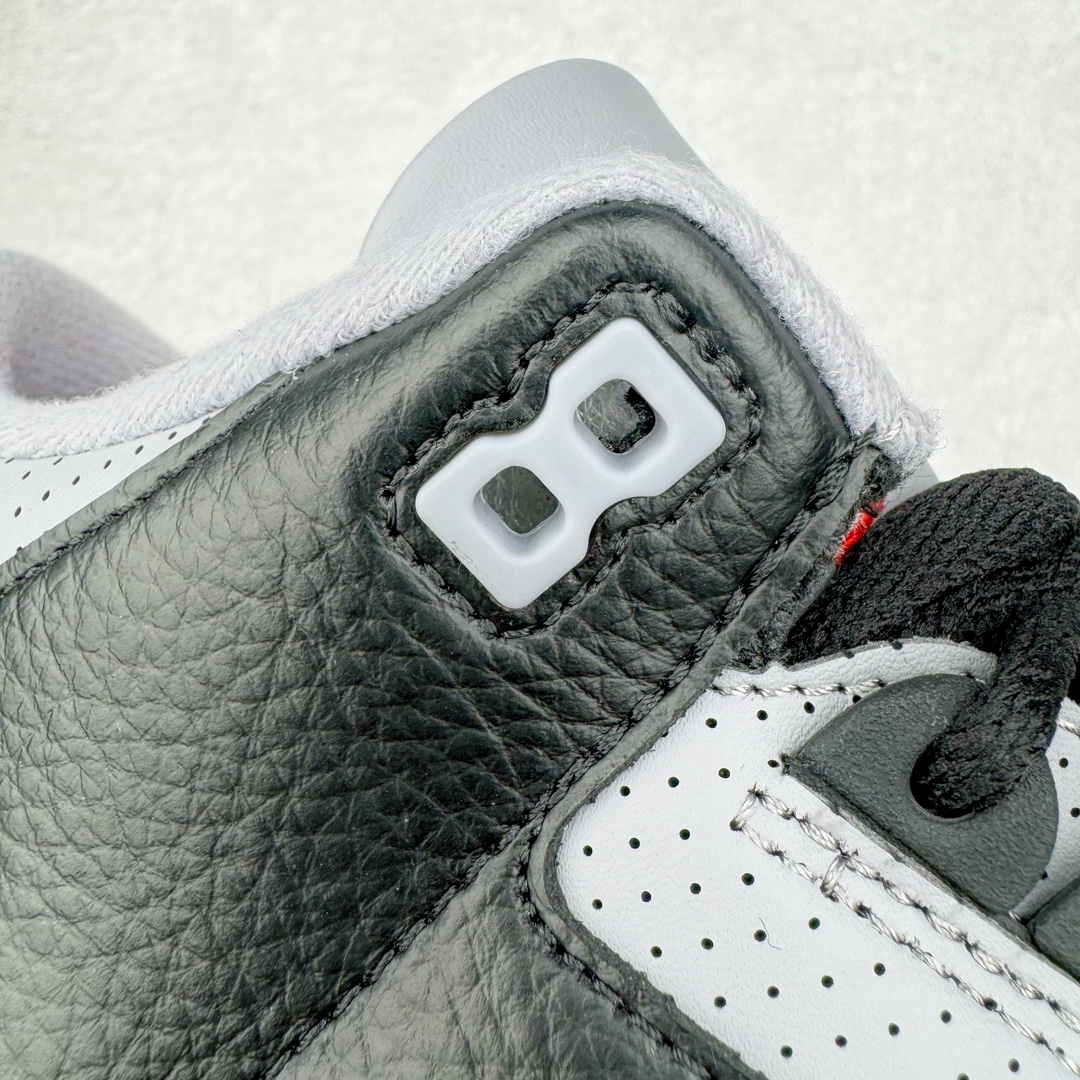 图片[17]-＃KZ神版 Air Jordan AJ3 Retro 复刻黑水泥 DN3707-010 独家外贸特供尺码含45.5 48.5 国内外口碑最好最推荐的产品 市场中端王者 亲自操刀耗时半年巨作 全套原纸板楦头开发 原厂大底磨具加持立体防滑纹理 原装可视Air Sole气垫 原汁原味最完美的三代版型 唯一正确鞋头趴度弧度高度鞋身腰线 此版本只针对中端市场 皮料材质有所更替 其他数据细节工艺流程均保持一致 绝不口嗨 细节品控鞋型随意秒杀市面3XX 4XX 原厂TPU后跟饰片 正确内里反口里网布 皮料菱角分明不变形无多余毛边 正确手工大底描漆拉丝 市场唯一原厂鞋扣模具 原厂织唛标 原厂飞人电绣工艺 尾指中部跳三针 独家绑鞋带手法 印刷中底布 四线拉帮 米色美纹纸贴合固定 进口港宝加持 后跟自然饱满 全鞋荧光划线卡点 追求极致完美 每一双都是工艺品 多重QC质检 超越公司货的品控标准 实实在在的免检产品 尺码：40 40.5 41 42 42.5 43 44 44.5 45 45.5 46 47.5 48.5-选品中心
