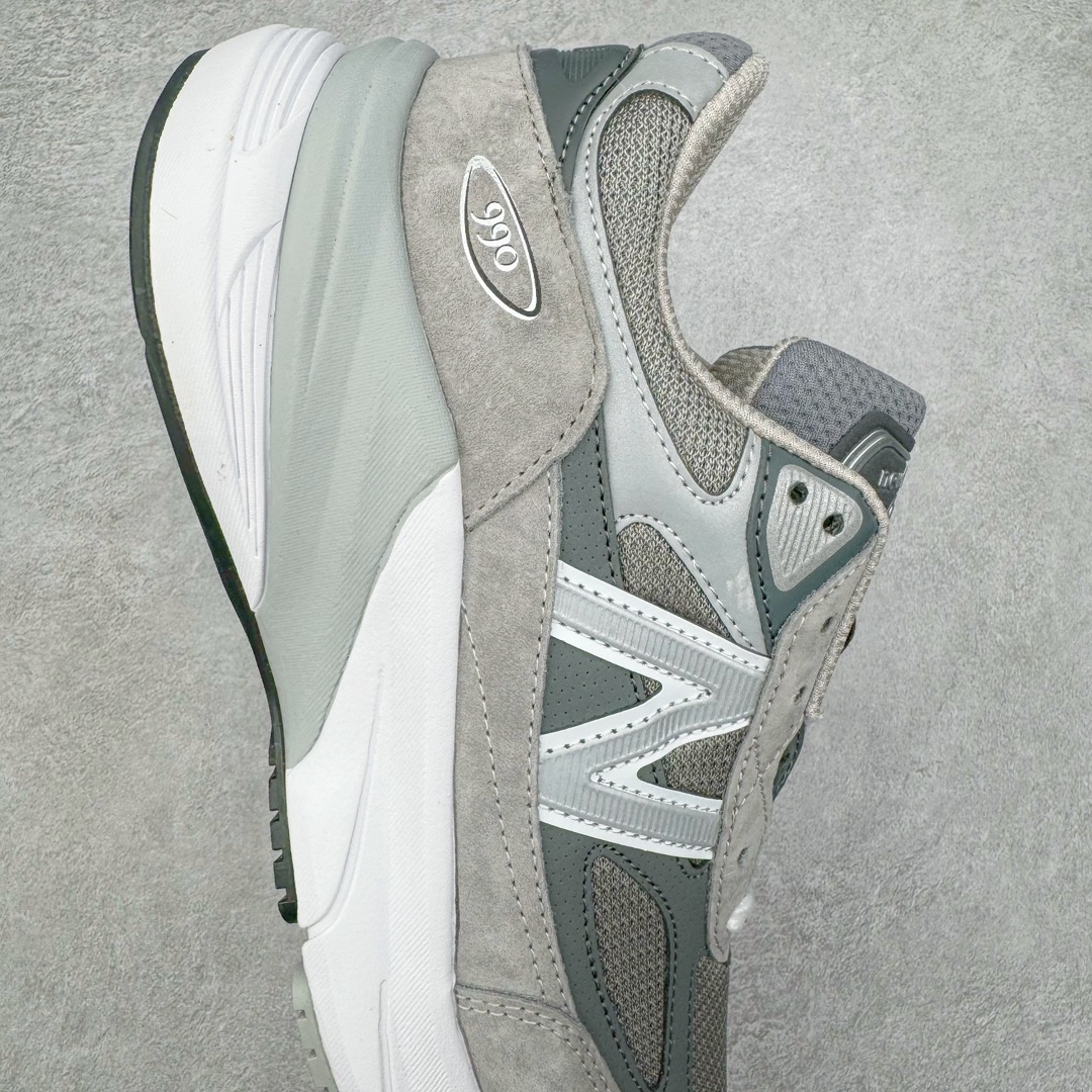 图片[6]-＃M纯原 New Balance M990GL6 新百伦NB990V6 原始灰 第六代总统复古慢跑鞋 正确3M反光细节 原楦原纸版开发 正确6层组合底模精密开发 后跟透明TPU水晶装饰条稳固 沿用了引以为傲的跑鞋手工技艺 采用猪皮绒面并包裹局部透气网面的鞋身设计 菱网鞋舌上刻有New Balance USA 鞋面依旧身着经典的大热之灰 彰显了其高端的品质身份 尺码：36 37 37.5 38 38.5 39 40 40.5 41.5 42 42.5 43 44 44.5 45 46.5-选品中心