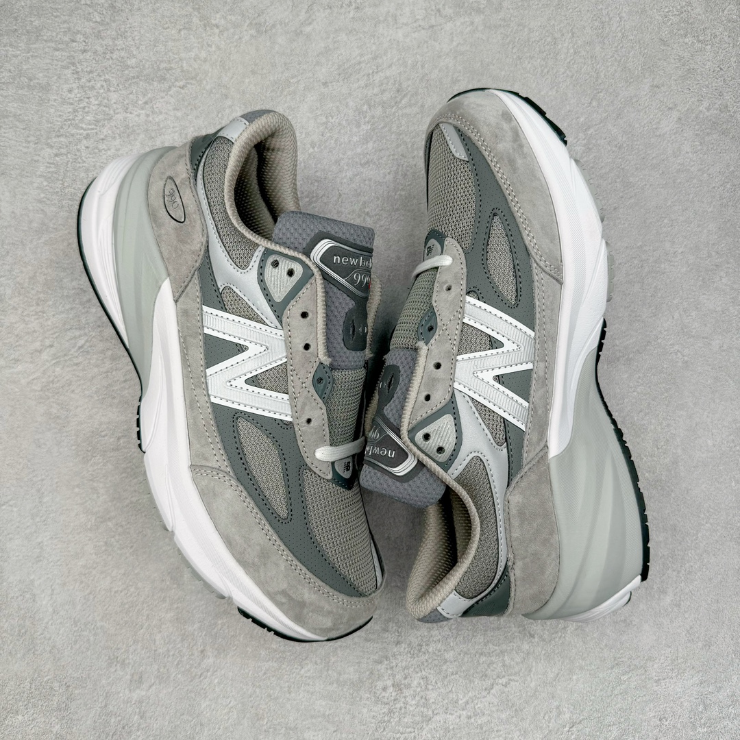 图片[3]-＃M纯原 New Balance M990GL6 新百伦NB990V6 原始灰 第六代总统复古慢跑鞋 正确3M反光细节 原楦原纸版开发 正确6层组合底模精密开发 后跟透明TPU水晶装饰条稳固 沿用了引以为傲的跑鞋手工技艺 采用猪皮绒面并包裹局部透气网面的鞋身设计 菱网鞋舌上刻有New Balance USA 鞋面依旧身着经典的大热之灰 彰显了其高端的品质身份 尺码：36 37 37.5 38 38.5 39 40 40.5 41.5 42 42.5 43 44 44.5 45 46.5-选品中心