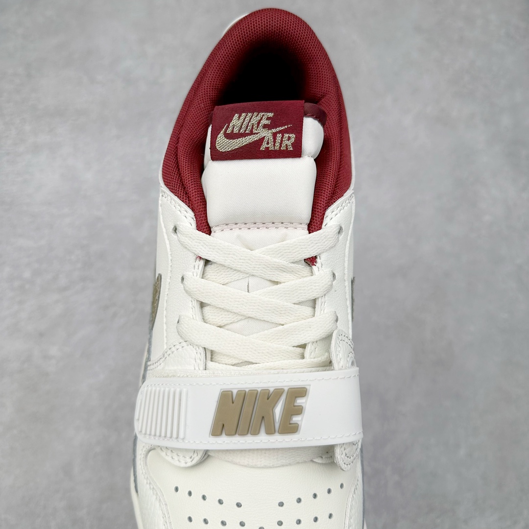 图片[5]-＃PP特价福利 Air Jordan Legacy AJ312 复古篮球鞋 鞋身采用了皮革材质打造 横跨鞋面的魔术贴十分吸睛 侧面的Swoosh Logo的一部分被鞋面遮挡了一部分 颇具玩味 魔术贴上标有NK标识 而鞋舌上是Jordan的经典红色飞翼Logo 后跟和鞋底均采用了AJ3的设计 后跟上同样也使用了经典的爆裂纹图案 尺码：36 36.5 37.5 38 38.5 39 40 40.5 41 42 42.5 43 44 44.5 45 46 47.5-选品中心