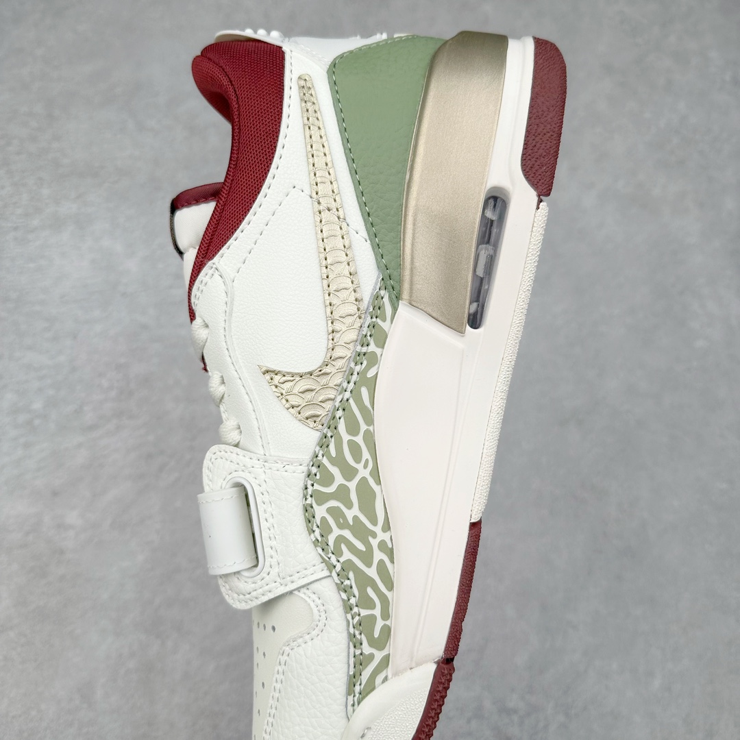 图片[7]-＃PP特价福利 Air Jordan Legacy AJ312 复古篮球鞋 鞋身采用了皮革材质打造 横跨鞋面的魔术贴十分吸睛 侧面的Swoosh Logo的一部分被鞋面遮挡了一部分 颇具玩味 魔术贴上标有NK标识 而鞋舌上是Jordan的经典红色飞翼Logo 后跟和鞋底均采用了AJ3的设计 后跟上同样也使用了经典的爆裂纹图案 尺码：36 36.5 37.5 38 38.5 39 40 40.5 41 42 42.5 43 44 44.5 45 46 47.5-选品中心