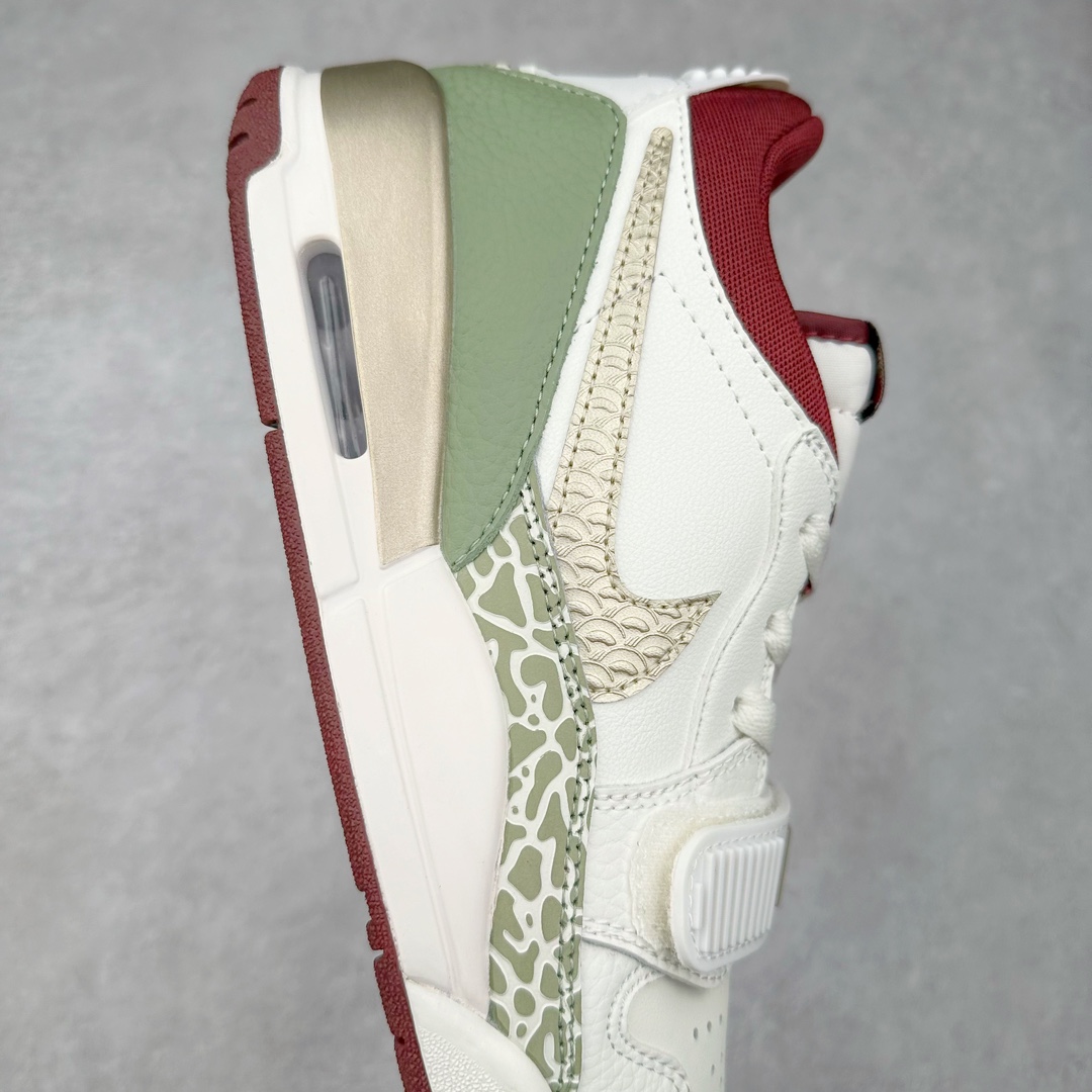 图片[6]-＃PP特价福利 Air Jordan Legacy AJ312 复古篮球鞋 鞋身采用了皮革材质打造 横跨鞋面的魔术贴十分吸睛 侧面的Swoosh Logo的一部分被鞋面遮挡了一部分 颇具玩味 魔术贴上标有NK标识 而鞋舌上是Jordan的经典红色飞翼Logo 后跟和鞋底均采用了AJ3的设计 后跟上同样也使用了经典的爆裂纹图案 尺码：36 36.5 37.5 38 38.5 39 40 40.5 41 42 42.5 43 44 44.5 45 46 47.5-选品中心