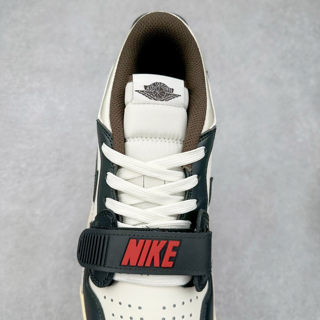 图片[5]-＃PP特价福利 Air Jordan Legacy AJ312 复古篮球鞋 鞋身采用了皮革材质打造 横跨鞋面的魔术贴十分吸睛 侧面的Swoosh Logo的一部分被鞋面遮挡了一部分 颇具玩味 魔术贴上标有NK标识 而鞋舌上是Jordan的经典红色飞翼Logo 后跟和鞋底均采用了AJ3的设计 后跟上同样也使用了经典的爆裂纹图案 尺码：36 36.5 37.5 38 38.5 39 40 40.5 41 42 42.5 43 44 44.5 45 46 47.5-选品中心
