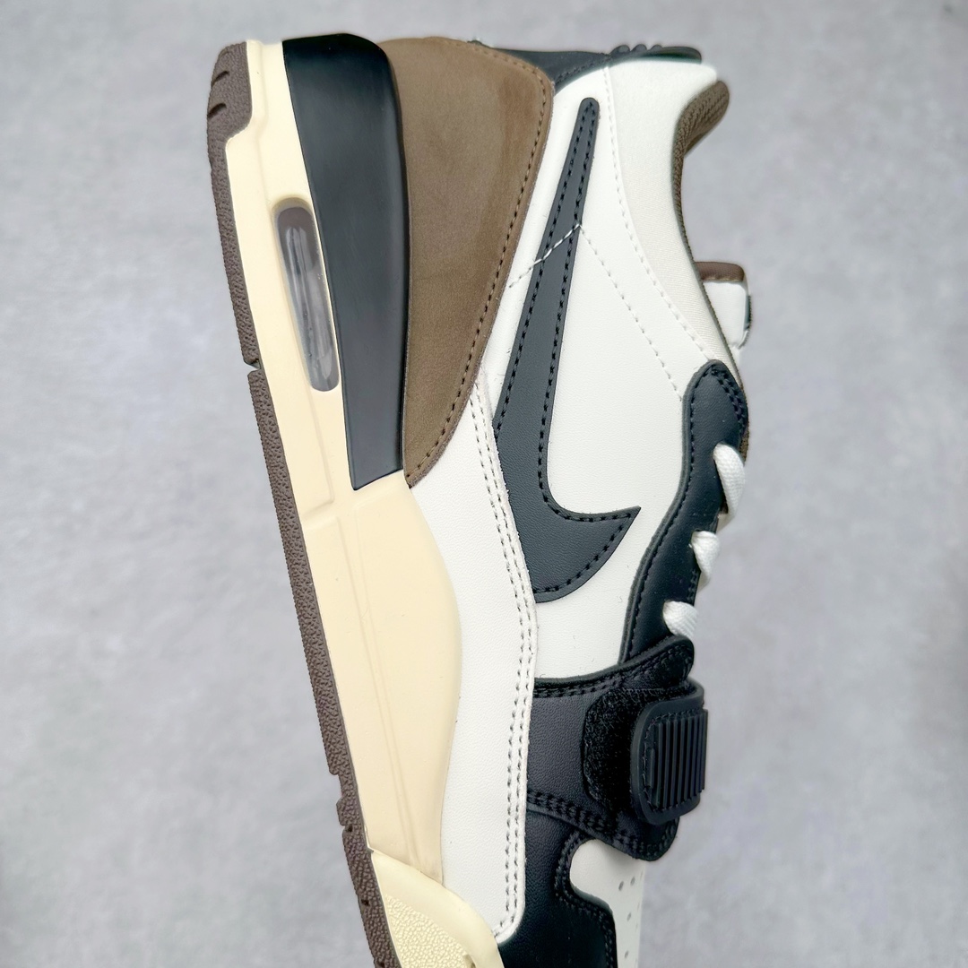 图片[6]-＃PP特价福利 Air Jordan Legacy AJ312 复古篮球鞋 鞋身采用了皮革材质打造 横跨鞋面的魔术贴十分吸睛 侧面的Swoosh Logo的一部分被鞋面遮挡了一部分 颇具玩味 魔术贴上标有NK标识 而鞋舌上是Jordan的经典红色飞翼Logo 后跟和鞋底均采用了AJ3的设计 后跟上同样也使用了经典的爆裂纹图案 尺码：36 36.5 37.5 38 38.5 39 40 40.5 41 42 42.5 43 44 44.5 45 46 47.5-选品中心