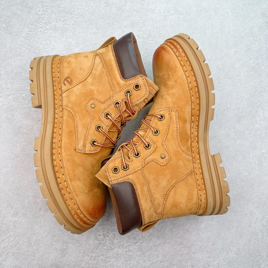 图片[3]-ECCO爱步男鞋大黄靴 防滑厚底马丁靴 工装靴真皮靴 适酷系列 臻选头层皮鞋面 弹性柔韧 舒适透气 带来舒适享受的脚感 贴合足底 便携简约系带设计 可自由调节松紧 细致精湛车线 牢固可靠 带来更持久穿搭品质 防滑弹力鞋底 清晰防滑纹理 轻盈弹力不厚重 抓地耐磨 舒适内里 柔软透气 合脚稳固 尺码：39 40 41 42 43 44 45（皮鞋码）-选品中心