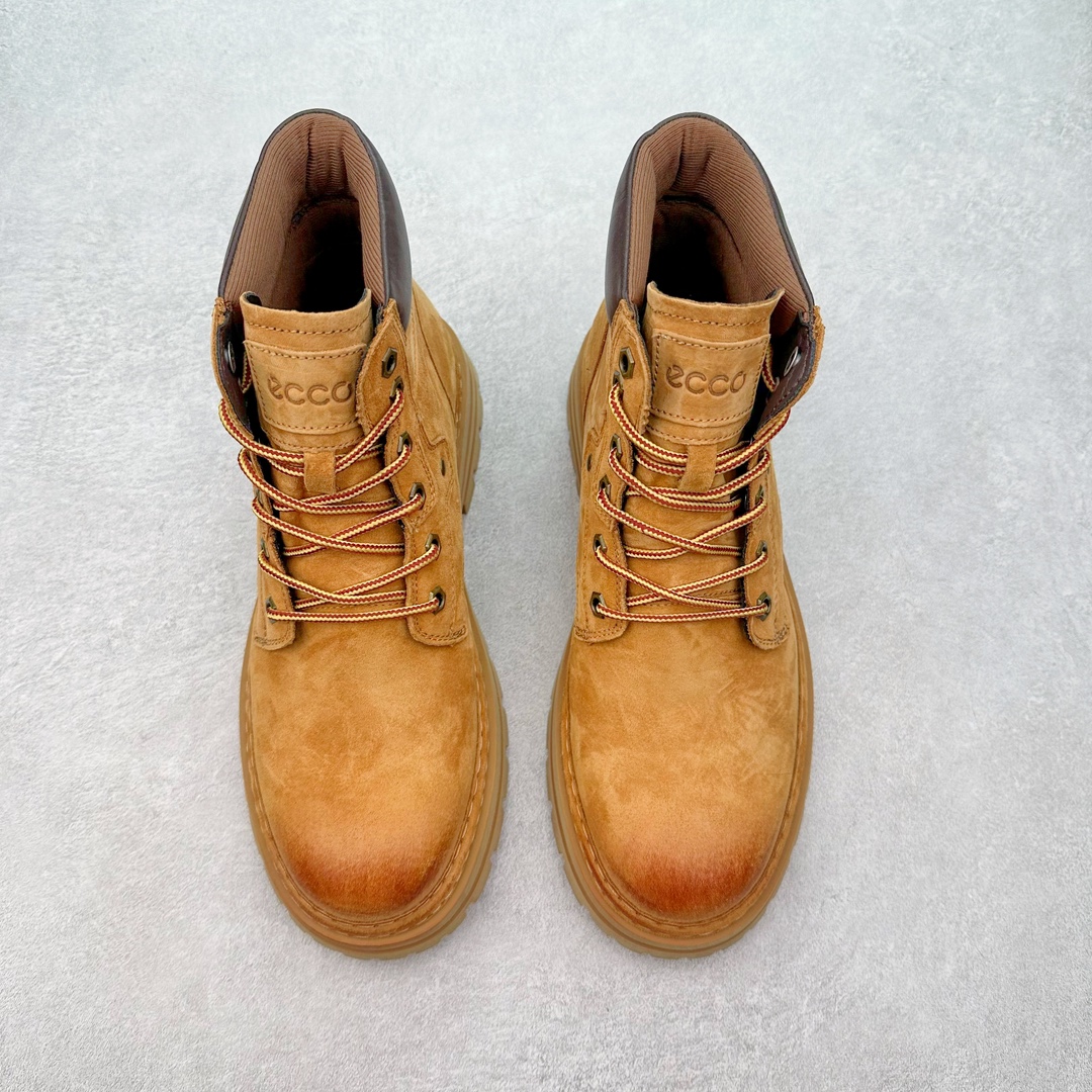 图片[2]-ECCO爱步男鞋大黄靴 防滑厚底马丁靴 工装靴真皮靴 适酷系列 臻选头层皮鞋面 弹性柔韧 舒适透气 带来舒适享受的脚感 贴合足底 便携简约系带设计 可自由调节松紧 细致精湛车线 牢固可靠 带来更持久穿搭品质 防滑弹力鞋底 清晰防滑纹理 轻盈弹力不厚重 抓地耐磨 舒适内里 柔软透气 合脚稳固 尺码：39 40 41 42 43 44 45（皮鞋码）-选品中心