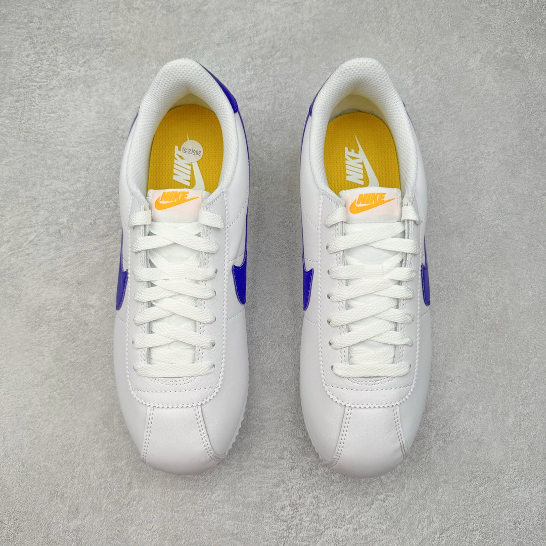 图片[2]-＃JC纯原 NK Classic Cortez Leather 阿甘复古初代皮革慢跑鞋 DM4044-106 实体平台指令订单 全套原纸板楦头开发 原厂数据大底磨具 一比一鞋头弧度高度鞋身弧度 细节品控鞋型随意对比 正确烫金高频细节 公司级标准检验QC 区分市面一切版本 完美复刻阿甘复古鞋型 尺码：35.5 36 36.5 37.5 38 38.5 39 40 40.5 41 42 42.5 43 44 45-选品中心