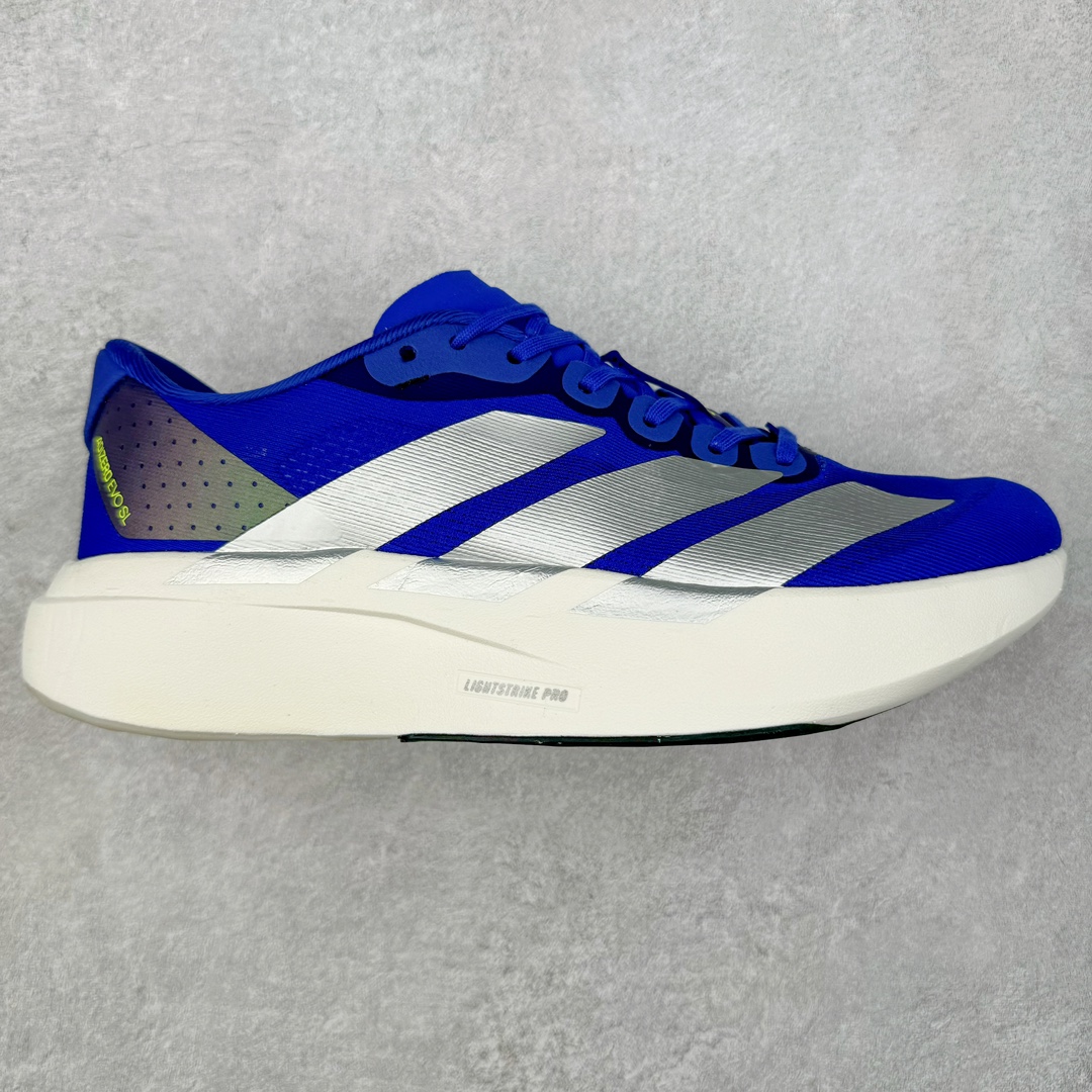 AD Adizero Eva SL M 零度进化版系列低帮轻便透气竞速休闲运动慢跑鞋 JR3417 相信大家对去年 adidas 横空出世的「顶级超跑」adiZero Adios Pro EVO 1 记忆犹新！不仅登顶阿迪史上最轻跑鞋宝座，更在接下来的全球马拉松赛事中，持续书写着惊人成绩，被网友戏称新一代「阿迪神鞋」全网刷屏！极简设计语言与强烈速度感和存在感的鞋侧三线，让人过目不忘，特别种草！其中定位于中长跑训练的 adidas Adizero Evo SL，整体外观造型与 adiZero Adios Pro EVO 1 非常相似。中底配置方面搭载全掌 Lightstrike Pro，鞋面采用透气网面示人，契合日常训练鞋的定位，更加耐用。外底给到了马牌橡胶，及类似上代竞速旗舰 adidas Adizero Adios Pro 3 区域分布。整体看下来无论是外观的鲜明辨识度，还是配置的扎实程度都很顶。尺码：36 36⅔ 37⅓ 38 38⅔ 39⅓ 40 40⅔ 41⅓ 42 42⅔ 43⅓ 44 45-选品中心