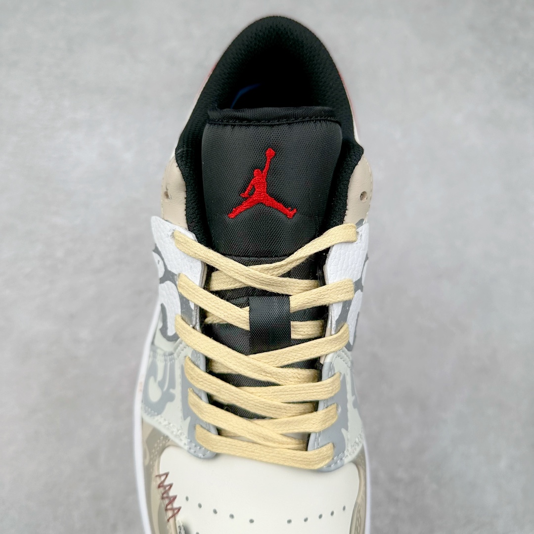 图片[5]-Air Jordan AJ1 Low 低帮系列定制配色 553558-066 原厂内置气垫魔块 A模大底 头层小牛皮 鞋舌AJ原厂专用牛津布+AJ专用反口珍珠布+原厂无杂质高弹内里海棉+特殊封边弹力鞋带 尺码：36 36.5 37.5 38 38.5 39 40 40.5 41 42 42.5 43 44 44.5 45 46-选品中心