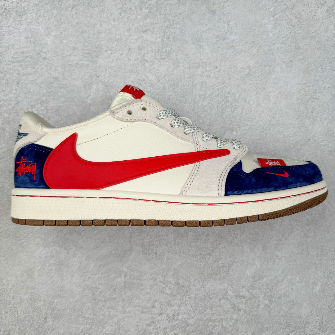 TS x Air Jordan AJ1 Low 倒钩低帮联名定制配色 SJ2068-135 原厂内置气垫魔块 A模大底 头层小牛皮 鞋舌AJ原厂专用牛津布+AJ专用反口珍珠布+原厂无杂质高弹内里海棉+特殊封边弹力鞋带 尺码：36 36.5 37.5 38 38.5 39 40 40.5 41 42 42.5 43 44 44.5 45 46 47.5-选品中心