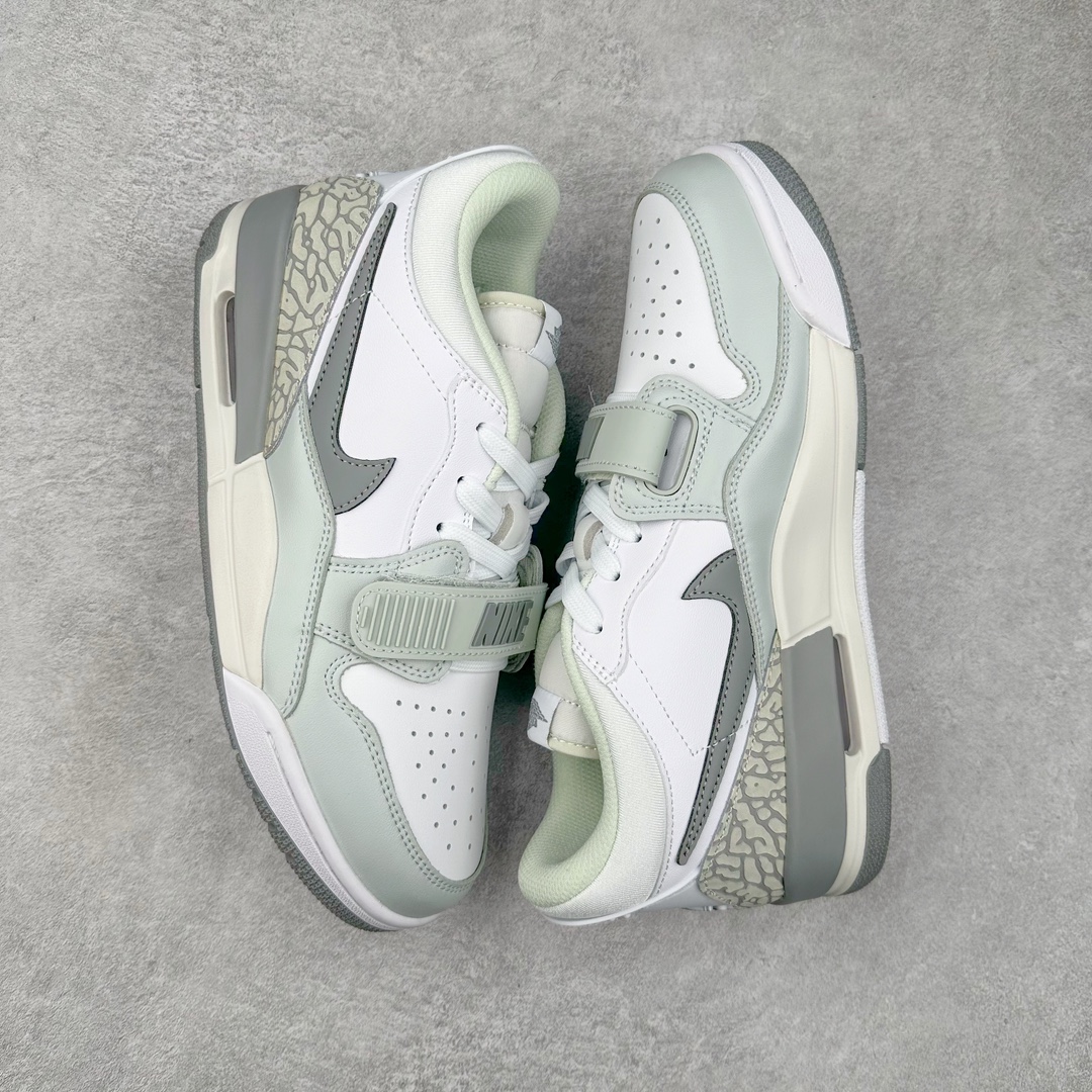 图片[3]-＃TG头层特价福利 Air Jordan Legacy AJ312 复古篮球鞋 鞋身采用了皮革材质打造 横跨鞋面的魔术贴十分吸睛 侧面的Swoosh Logo的一部分被鞋面遮挡了一部分 颇具玩味 魔术贴上标有NK标识 而鞋舌上是Jordan的经典红色飞翼Logo 后跟和鞋底均采用了AJ3的设计 后跟上同样也使用了经典的爆裂纹图案 尺码：35.5 36 36.5 37.5 38 38.5 39 40 40.5 41 42 42.5 43 44 44.5 45 46 47.5-选品中心