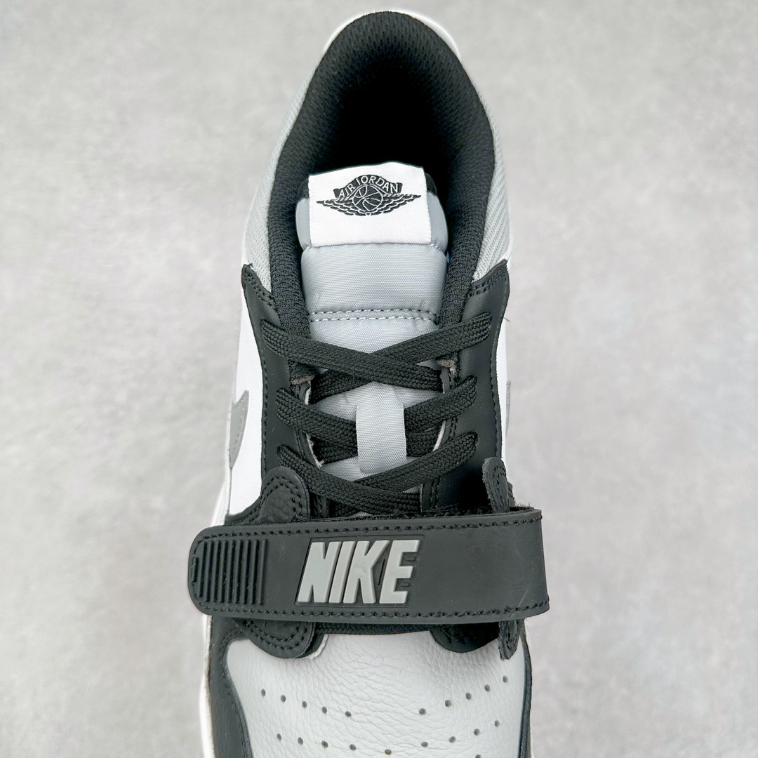 图片[5]-＃TG头层特价福利 Air Jordan Legacy AJ312 复古篮球鞋 鞋身采用了皮革材质打造 横跨鞋面的魔术贴十分吸睛 侧面的Swoosh Logo的一部分被鞋面遮挡了一部分 颇具玩味 魔术贴上标有NK标识 而鞋舌上是Jordan的经典红色飞翼Logo 后跟和鞋底均采用了AJ3的设计 后跟上同样也使用了经典的爆裂纹图案 尺码：35.5 36 36.5 37.5 38 38.5 39 40 40.5 41 42 42.5 43 44 44.5 45 46 47.5-选品中心