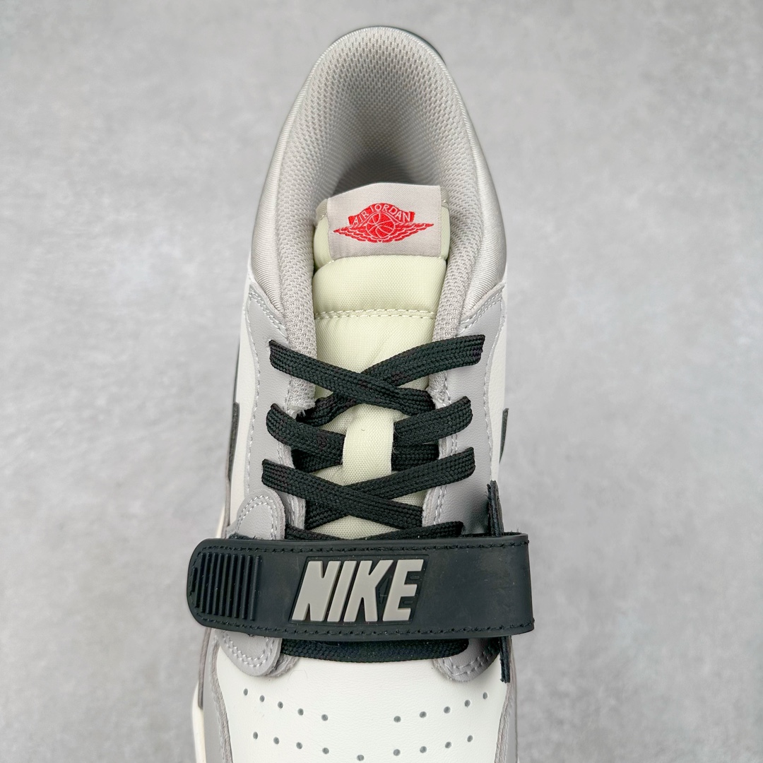 图片[5]-＃TG头层特价福利 Air Jordan Legacy AJ312 复古篮球鞋 鞋身采用了皮革材质打造 横跨鞋面的魔术贴十分吸睛 侧面的Swoosh Logo的一部分被鞋面遮挡了一部分 颇具玩味 魔术贴上标有NK标识 而鞋舌上是Jordan的经典红色飞翼Logo 后跟和鞋底均采用了AJ3的设计 后跟上同样也使用了经典的爆裂纹图案 尺码：35.5 36 36.5 37.5 38 38.5 39 40 40.5 41 42 42.5 43 44 44.5 45 46 47.5-选品中心