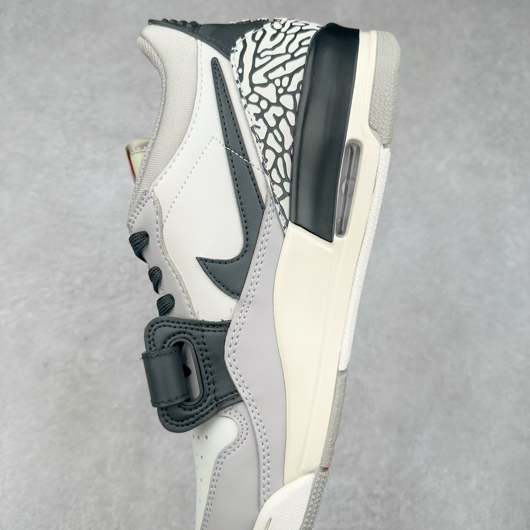 图片[7]-＃TG头层特价福利 Air Jordan Legacy AJ312 复古篮球鞋 鞋身采用了皮革材质打造 横跨鞋面的魔术贴十分吸睛 侧面的Swoosh Logo的一部分被鞋面遮挡了一部分 颇具玩味 魔术贴上标有NK标识 而鞋舌上是Jordan的经典红色飞翼Logo 后跟和鞋底均采用了AJ3的设计 后跟上同样也使用了经典的爆裂纹图案 尺码：35.5 36 36.5 37.5 38 38.5 39 40 40.5 41 42 42.5 43 44 44.5 45 46 47.5-选品中心