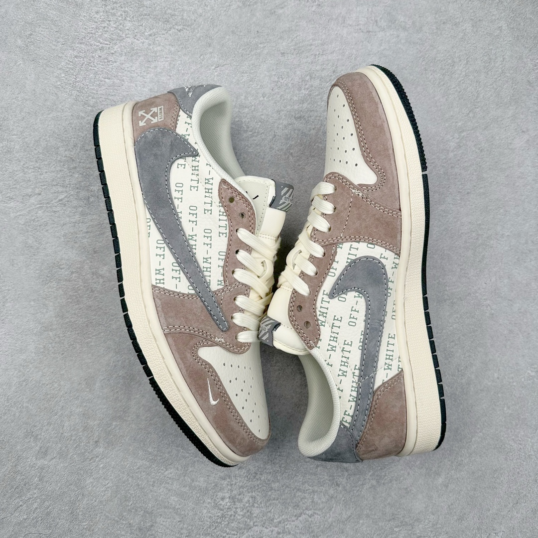 图片[3]-TS x Air Jordan AJ1 Low 倒钩低帮联名定制配色 SJ2068-109 原厂内置气垫魔块 A模大底 头层小牛皮 鞋舌AJ原厂专用牛津布+AJ专用反口珍珠布+原厂无杂质高弹内里海棉+特殊封边弹力鞋带 尺码：36 36.5 37.5 38 38.5 39 40 40.5 41 42 42.5 43 44 44.5 45 46 47.5-选品中心