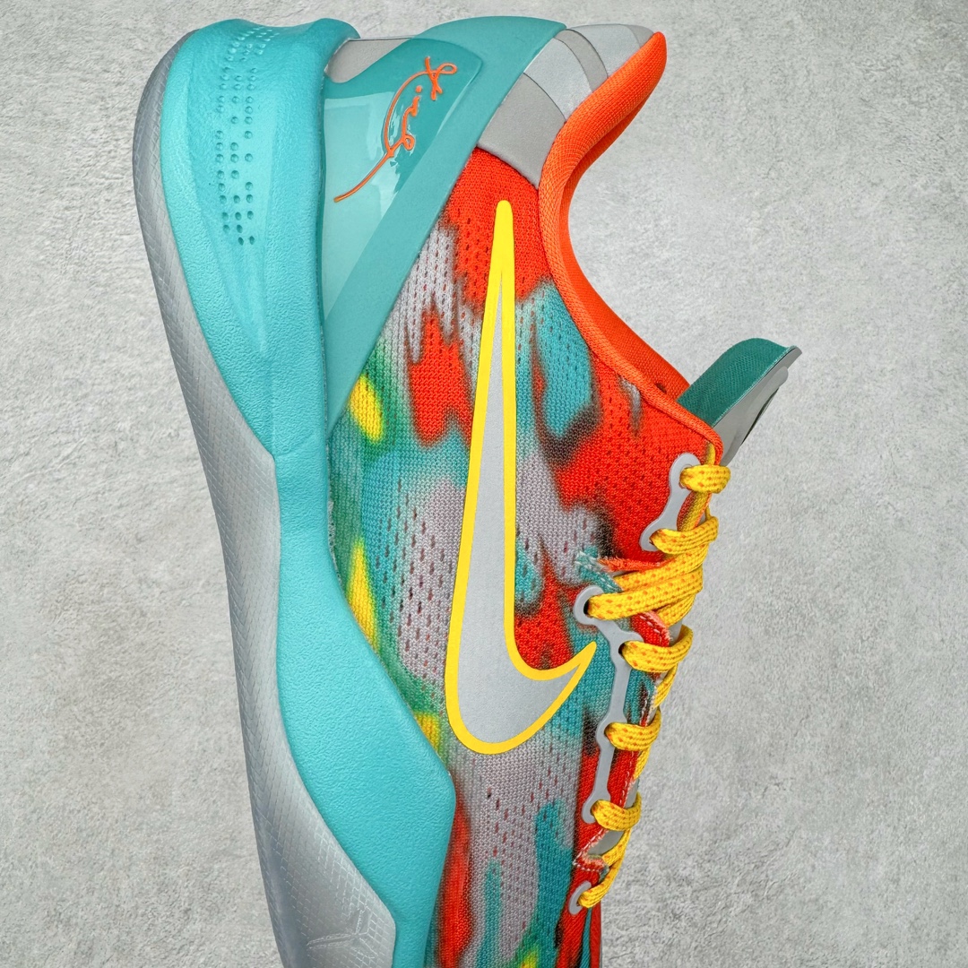 图片[6]-＃S2纯原 NK Zoom Kobe 8 Protro 大师之路 威尼斯海滩 FQ3548-001 React科技鞋垫加持 实战配置直接拉满 原楦纸板开发 鞋身流线型、后跟塑形 区分土肥圆 原厂针织鞋面一针一线匹配原版 全身鞋材卡料色独家定制 唯一万针立体刺绣SWOOSH 真实底模最大48.5 实战利器 专供海外市场 尺码：40 40.5 41 42 42.5 43 44 44.5 45 46 47.5 48.5 （脚宽、脚胖 建议买大半码）-选品中心