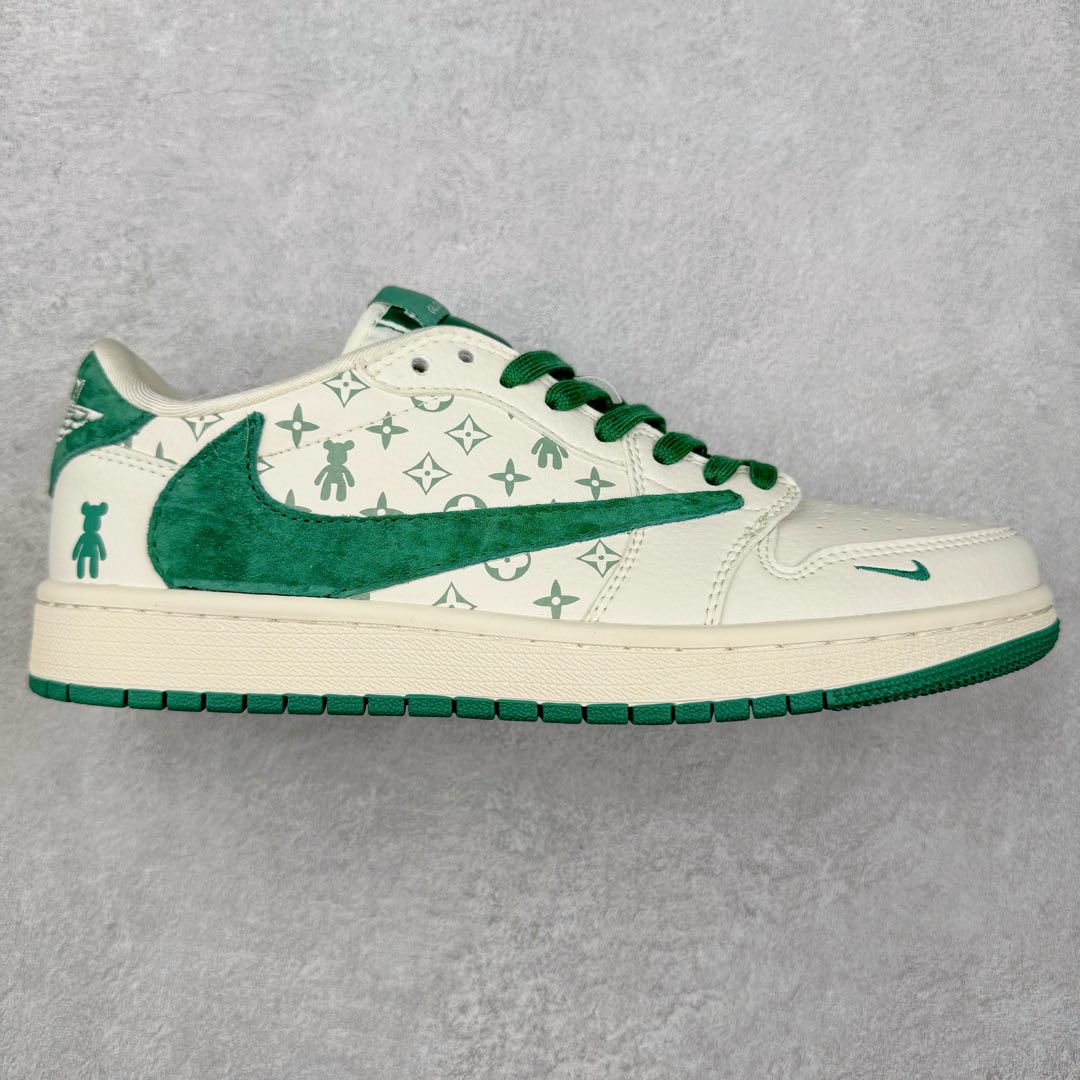 TS x Air Jordan AJ1 Low 倒钩低帮联名定制配色 SJ2068-112 原厂内置气垫魔块 A模大底 头层小牛皮 鞋舌AJ原厂专用牛津布+AJ专用反口珍珠布+原厂无杂质高弹内里海棉+特殊封边弹力鞋带 尺码：36 36.5 37.5 38 38.5 39 40 40.5 41 42 42.5 43 44 44.5 45 46 47.5-选品中心
