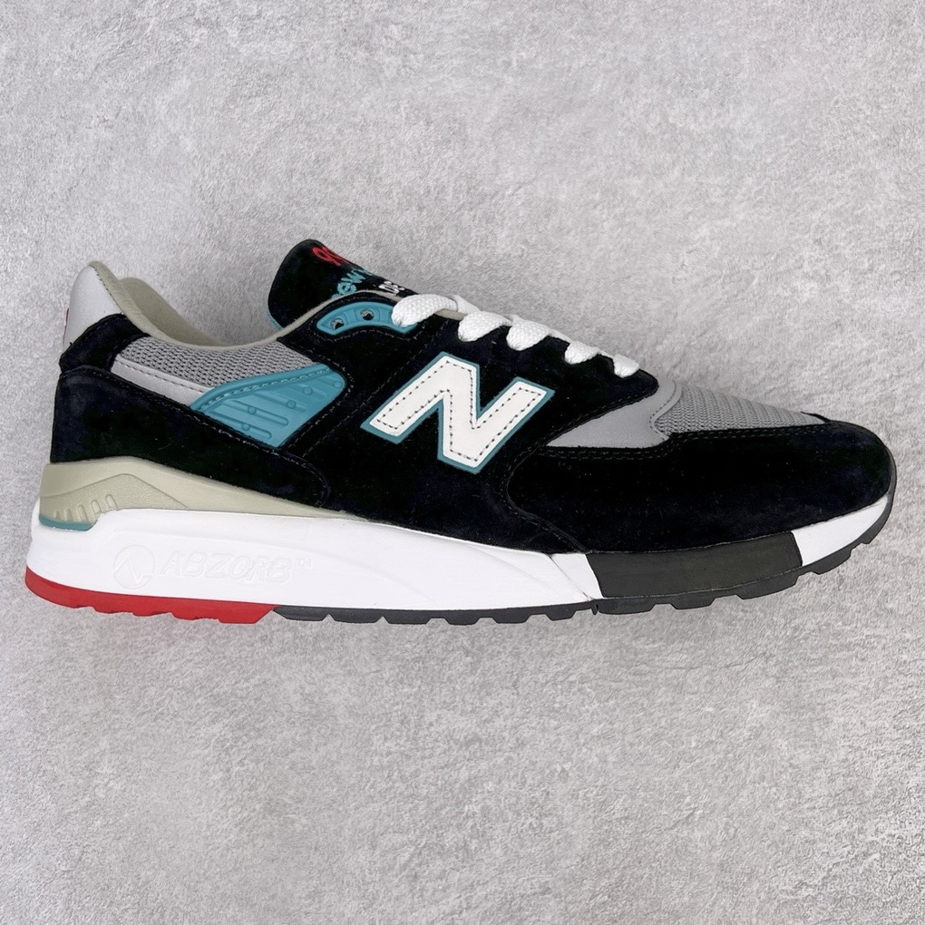 ＃K版纯原 New Balance M998 Made in USA NB新百伦高端美产血统系列经典复古休闲运动慢跑鞋 NB998 诞生于 1993 年，作为第一双使用 ABZORB 缓冲材料的鞋款，一经发售就受到大量消费者的热烈追捧，如今已经成为了历久不衰的经典代表鞋款之一。原楦原数据开发版型 以优质面料制成鞋面结构。鞋面采用经典网眼布材质，辅以绒面革覆盖，带来更加清爽舒适的穿着体验。鞋舌上标记的 \\\”998\\\” 字样增强鞋款辨识度的同时，为鞋款注入更多动人细节。鞋款采用 ABZORB 缓冲材料的中底，通过缓冲和压缩阻力相结合来吸收冲击，稳定性高，不易打滑，助你畅享舒适有型的运动体验。采用猪巴革组合网织鞋面材质 后跟嵌入TPU装饰条稳固 升级原装5层独立私模 尺码：36 36.5 37 38 39.5 40 40.5 41.5 42 42.5 43 44 44.5 45-选品中心