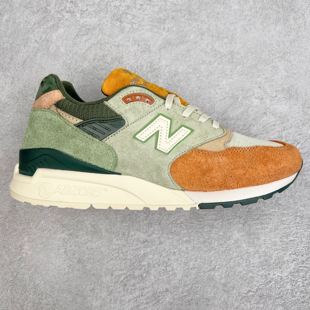 图片[2]-＃K版纯原 New Balance M998 Made in USA NB新百伦高端美产血统系列经典复古休闲运动慢跑鞋 NB998 诞生于 1993 年，作为第一双使用 ABZORB 缓冲材料的鞋款，一经发售就受到大量消费者的热烈追捧，如今已经成为了历久不衰的经典代表鞋款之一。原楦原数据开发版型 以优质面料制成鞋面结构。鞋面采用经典网眼布材质，辅以绒面革覆盖，带来更加清爽舒适的穿着体验。鞋舌上标记的 \\\”998\\\” 字样增强鞋款辨识度的同时，为鞋款注入更多动人细节。鞋款采用 ABZORB 缓冲材料的中底，通过缓冲和压缩阻力相结合来吸收冲击，稳定性高，不易打滑，助你畅享舒适有型的运动体验。采用猪巴革组合网织鞋面材质 后跟嵌入TPU装饰条稳固 升级原装5层独立私模 尺码：36 36.5 37 38 39.5 40 40.5 41.5 42 42.5 43 44 44.5 45-选品中心