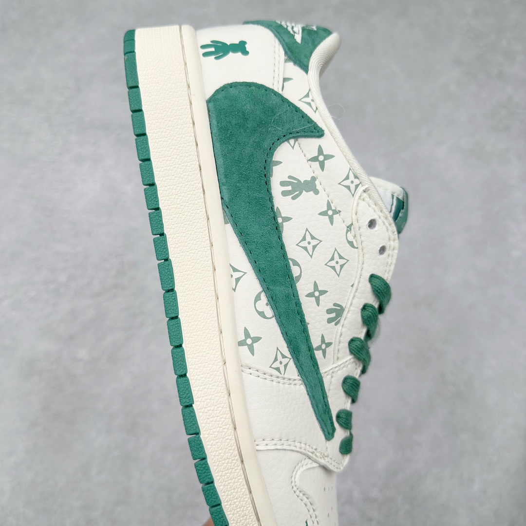 图片[6]-TS x Air Jordan AJ1 Low 倒钩低帮联名定制配色 SJ2068-112 原厂内置气垫魔块 A模大底 头层小牛皮 鞋舌AJ原厂专用牛津布+AJ专用反口珍珠布+原厂无杂质高弹内里海棉+特殊封边弹力鞋带 尺码：36 36.5 37.5 38 38.5 39 40 40.5 41 42 42.5 43 44 44.5 45 46 47.5-选品中心