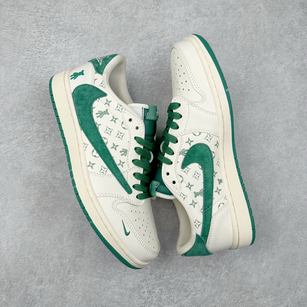 图片[3]-TS x Air Jordan AJ1 Low 倒钩低帮联名定制配色 SJ2068-112 原厂内置气垫魔块 A模大底 头层小牛皮 鞋舌AJ原厂专用牛津布+AJ专用反口珍珠布+原厂无杂质高弹内里海棉+特殊封边弹力鞋带 尺码：36 36.5 37.5 38 38.5 39 40 40.5 41 42 42.5 43 44 44.5 45 46 47.5-选品中心