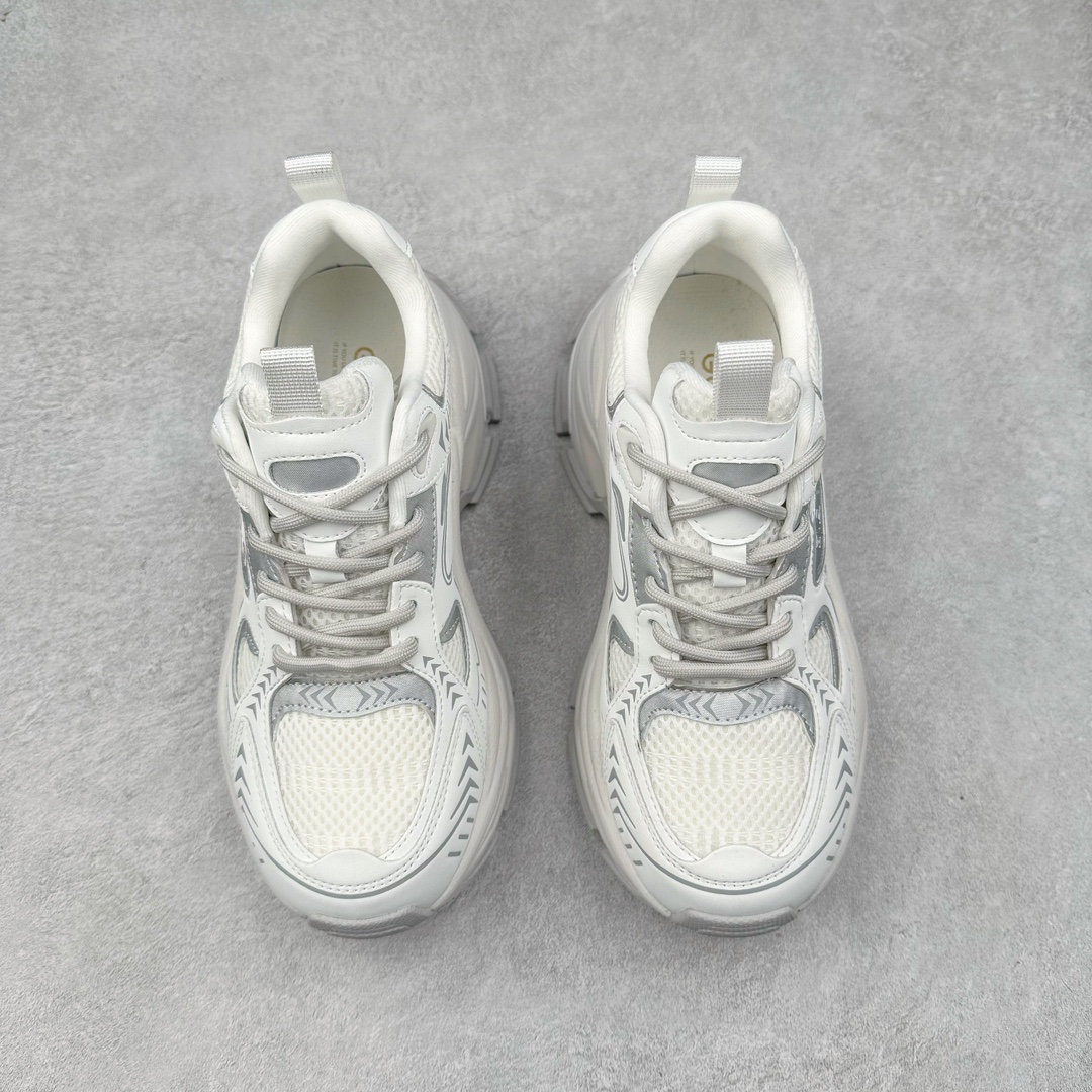 GG-CC Chunky Low白鹿同款独星球 2024新款GGCC低帮复古厚底增高老爹鞋 时髦look轻松定格 不费力展现率性氛围 原版正确大底 高档银盒 酷帅机能风不规则设计大底 8CM 增高厚底 大长腿既视感轻松拿捏 货号：G24X9833 尺码：35 36 37 38 39 40-选品中心