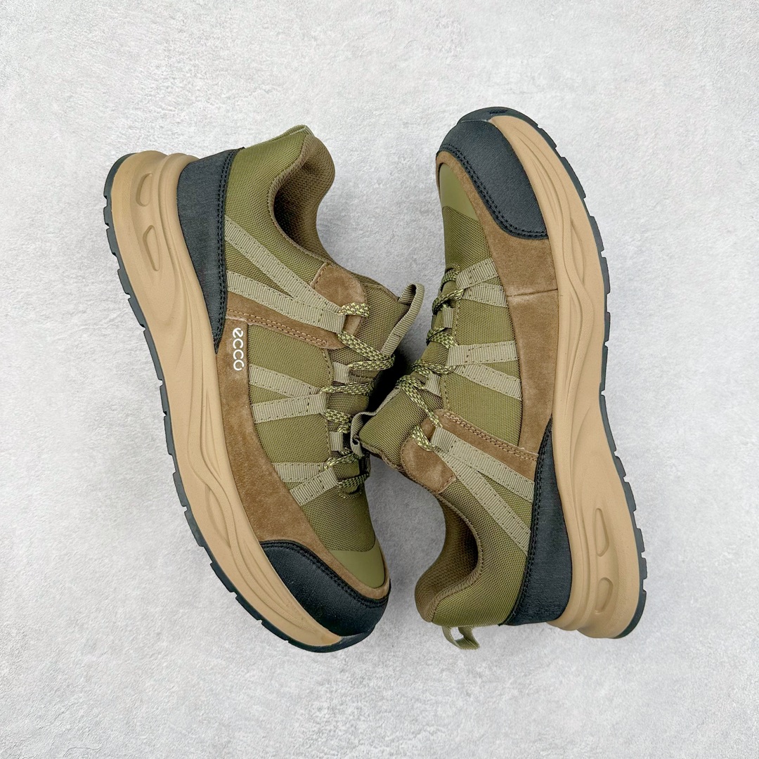 图片[3]-ECCO爱步2024年新款户外鞋防水透气越野跑鞋 健步踪迹系列 鞋面设有GORE-TEX防水薄膜 给你贴心防水保护 防水透气 直接注塑工艺连接鞋面与鞋底 一体成型 合脚稳固 BIOM自然律动科技鞋楦 符合人体工学 长效缓震带来裸足体验 橡胶大底 结合橡胶凸起鞋钉设计 适应多种地形 提供强劲抓地力与耐磨性 稳定支撑 越野无束 尺码：39 40 41 42 43 44（正常码）-选品中心